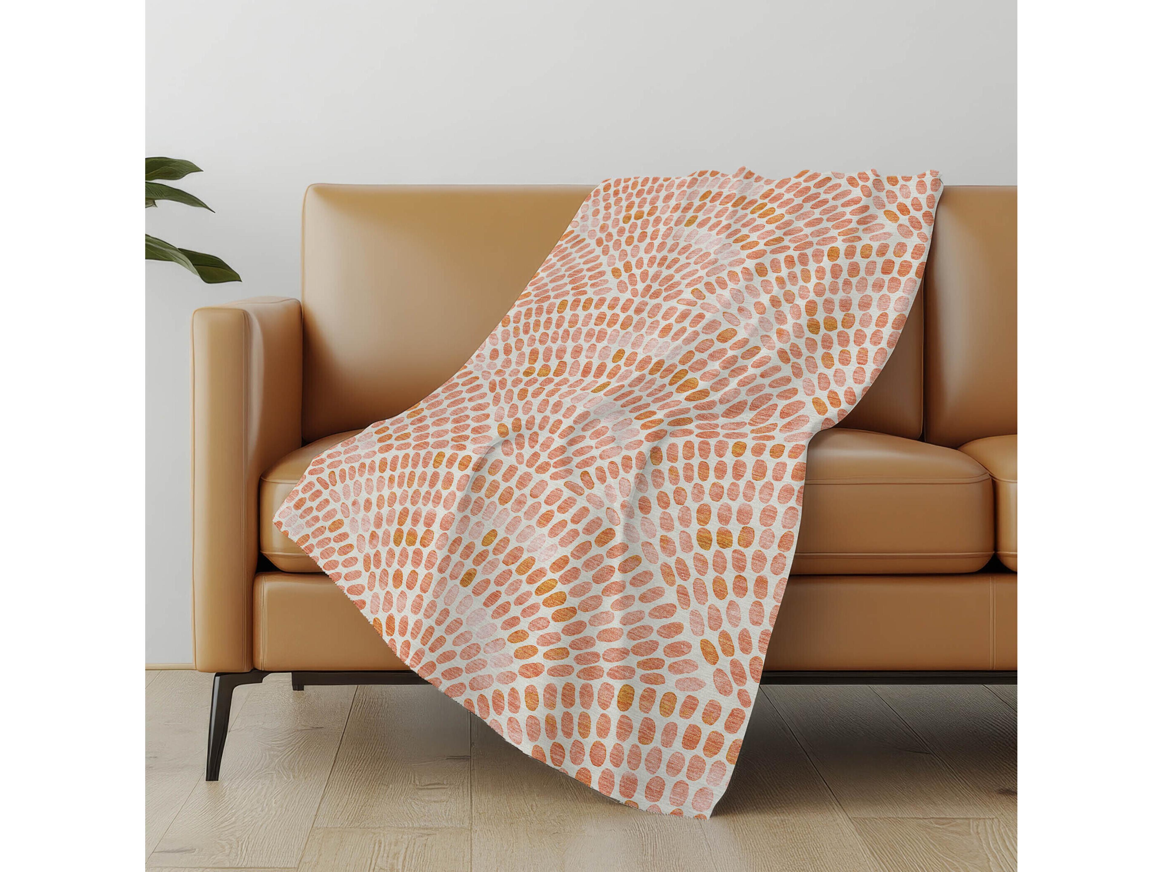 Dalyn Sherpa Orange Polyester Throw