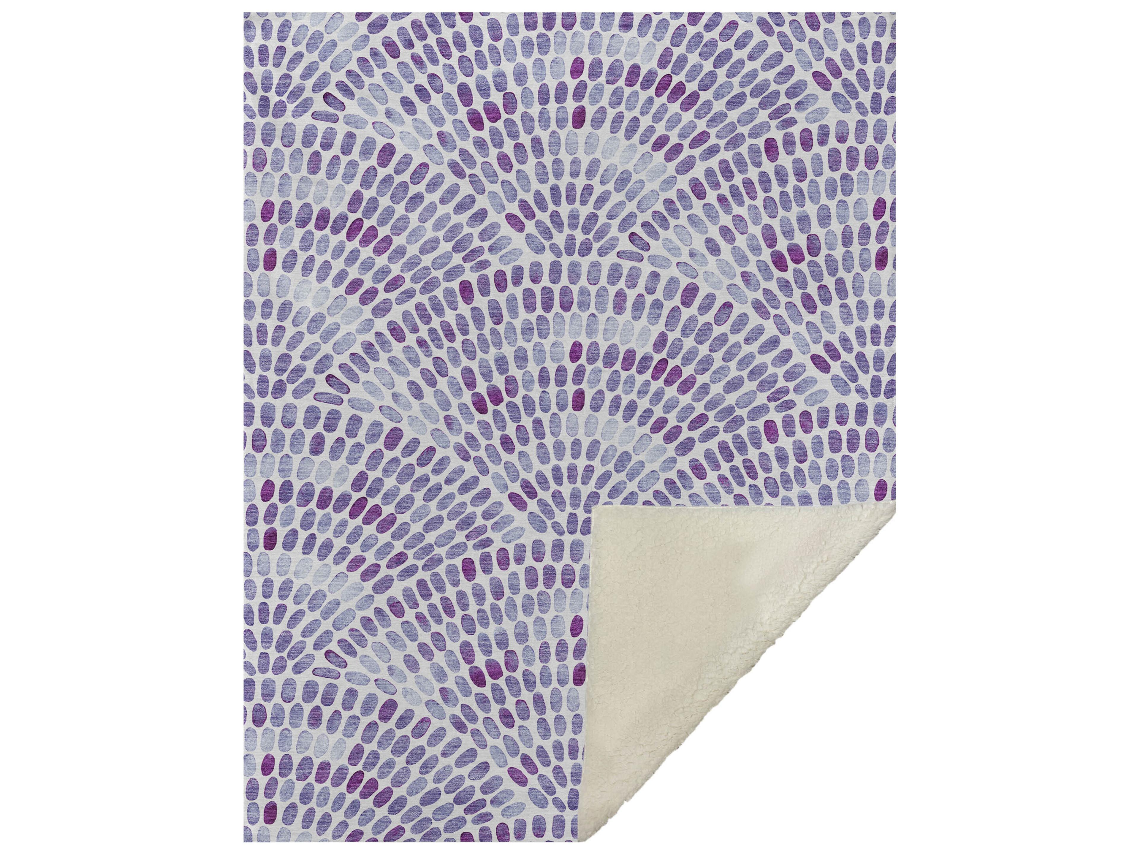 Sherpa Purple Polyester Throw