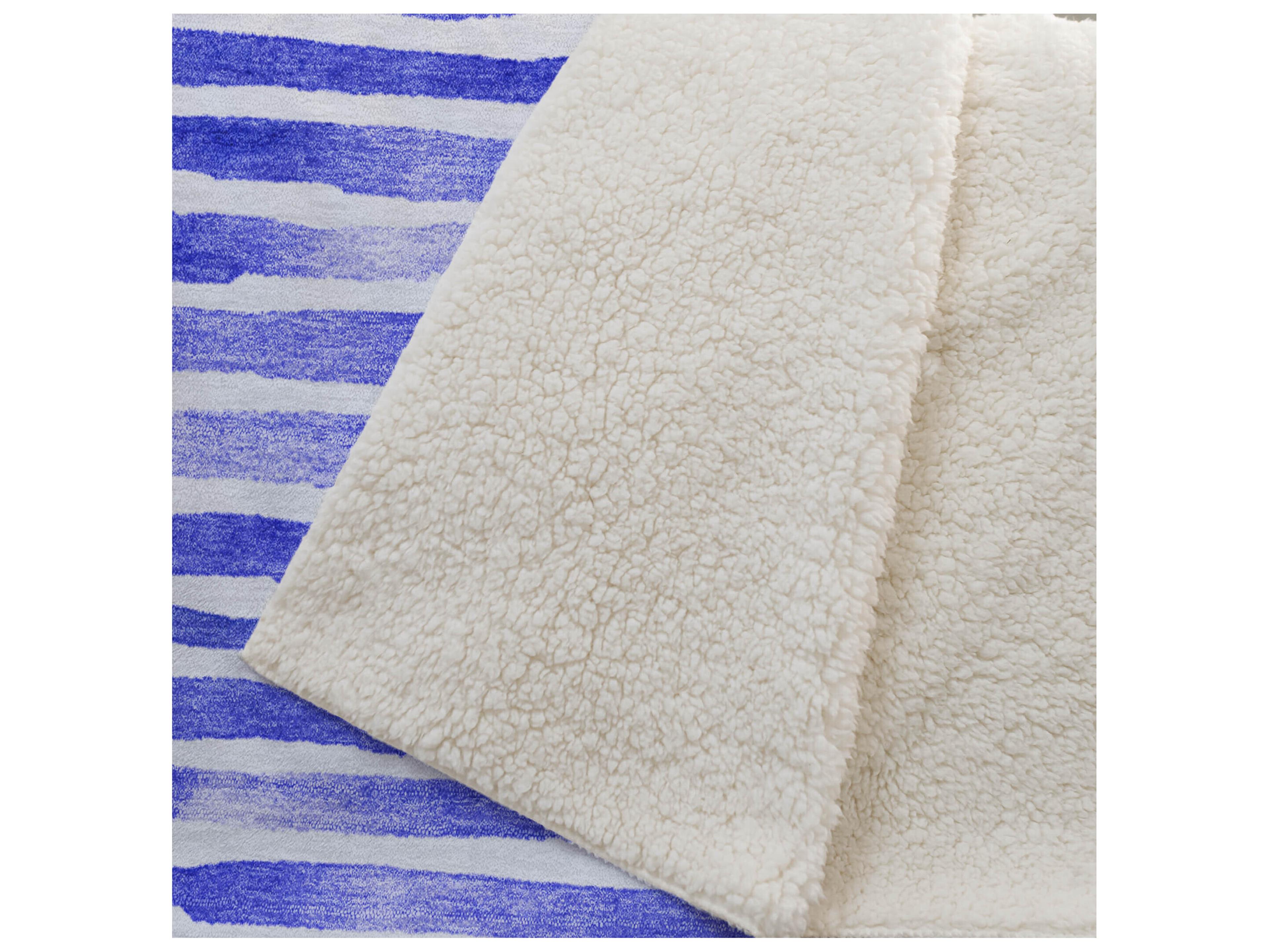 Dalyn Sherpa Blue Polyester Throw