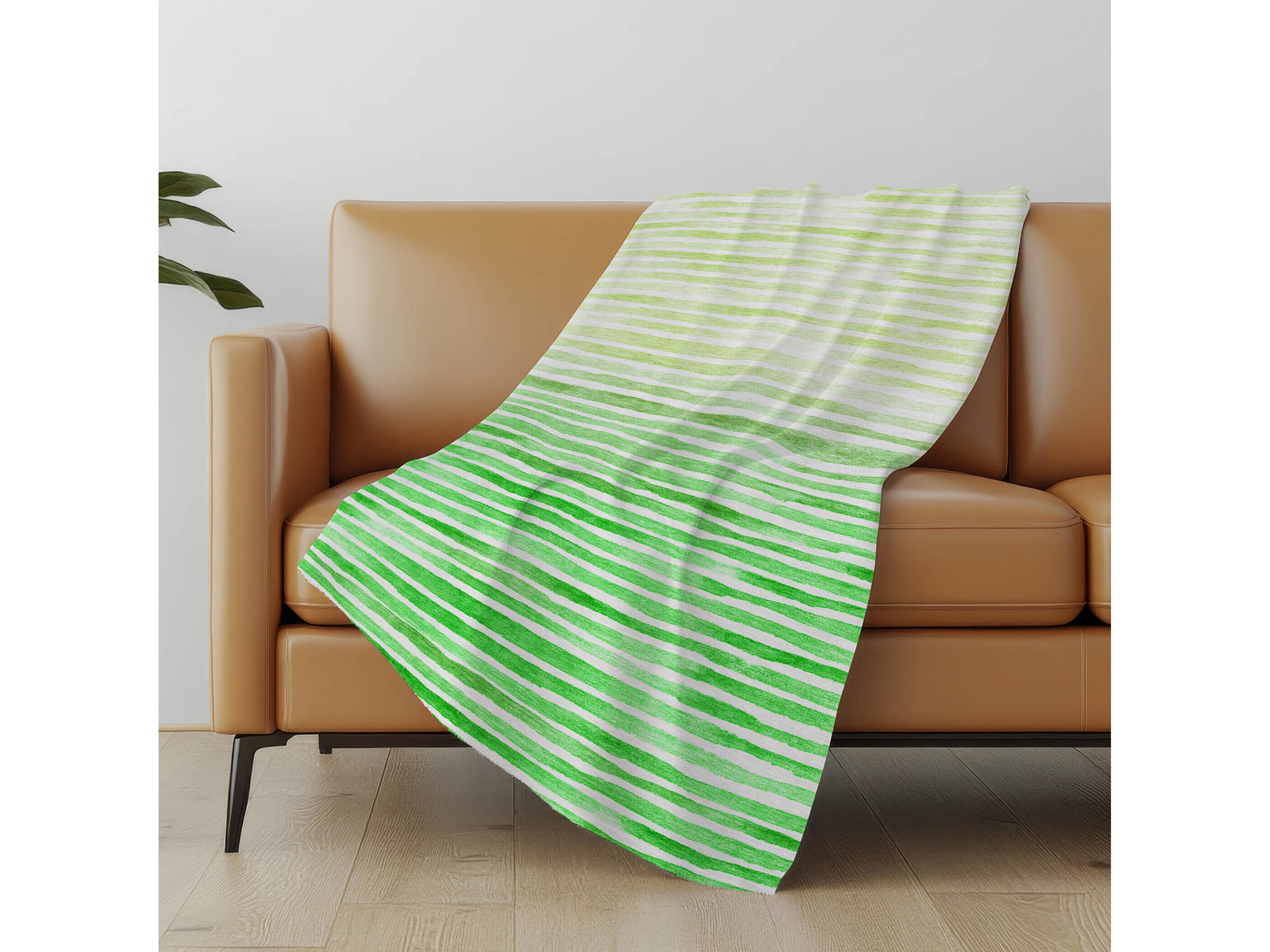 Dalyn Sherpa Green Polyester Throw