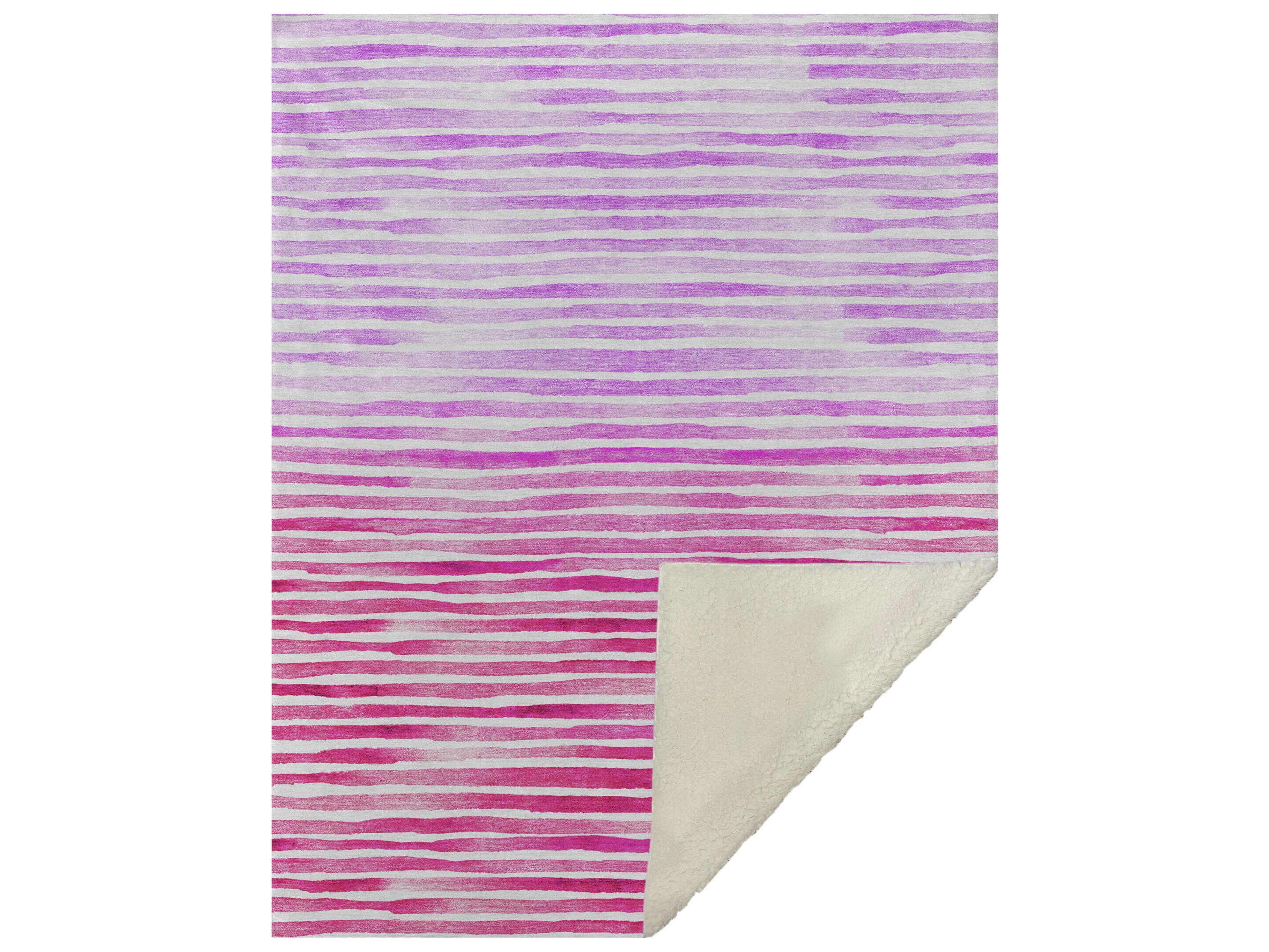 Sherpa Pink Polyester Throw