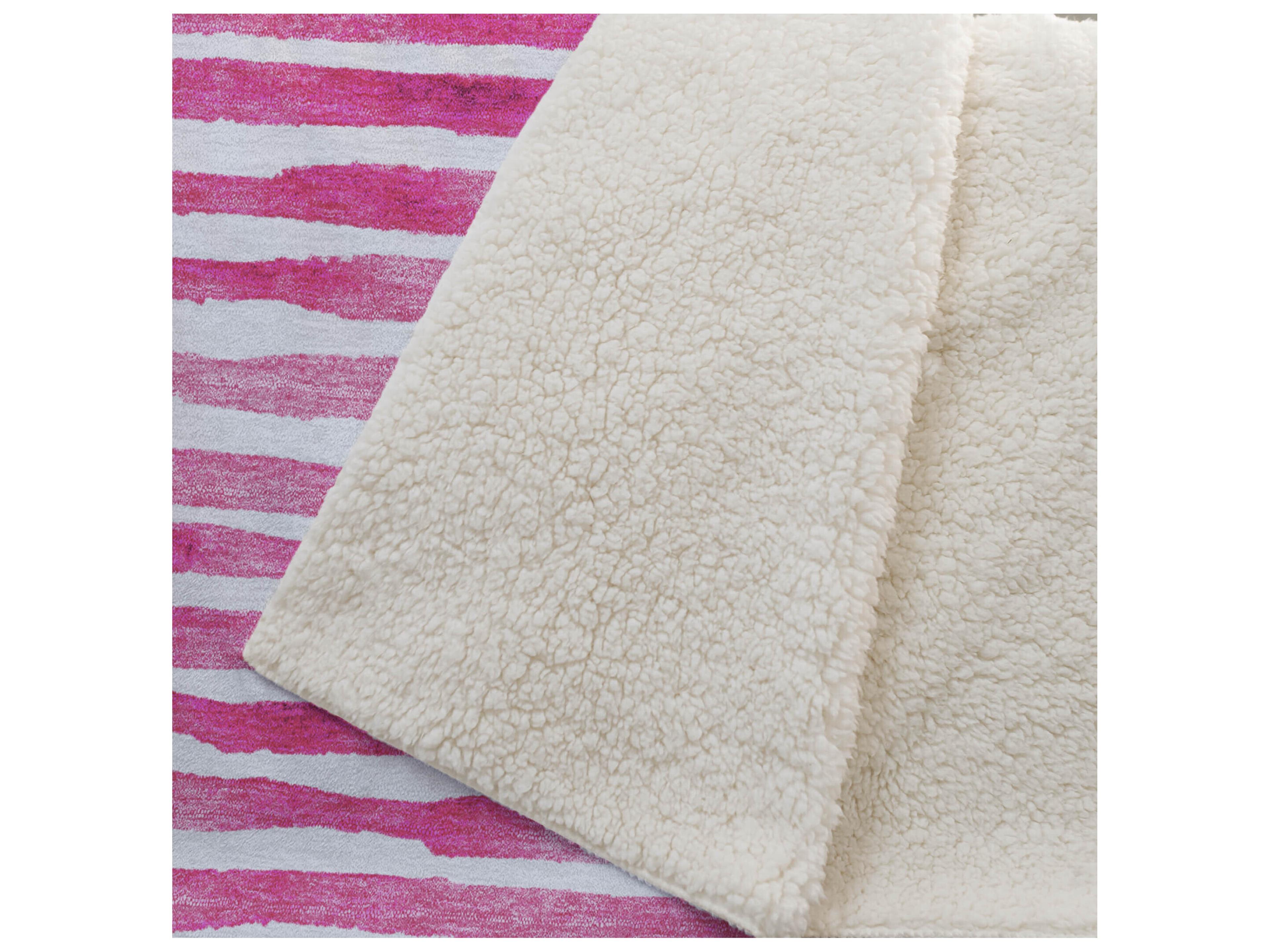 Dalyn Sherpa Pink Polyester Throw