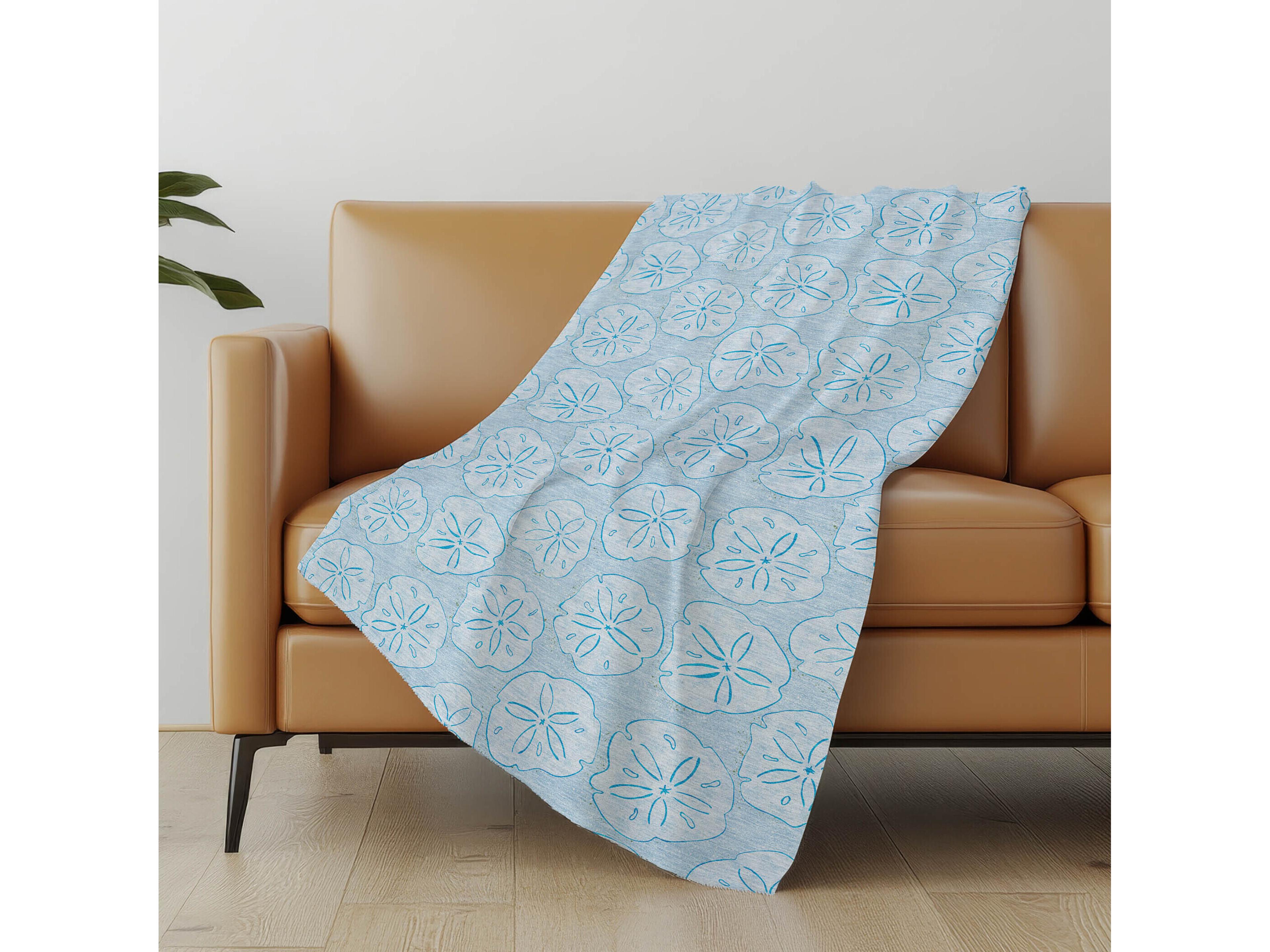 Dalyn Sherpa Blue Polyester Throw