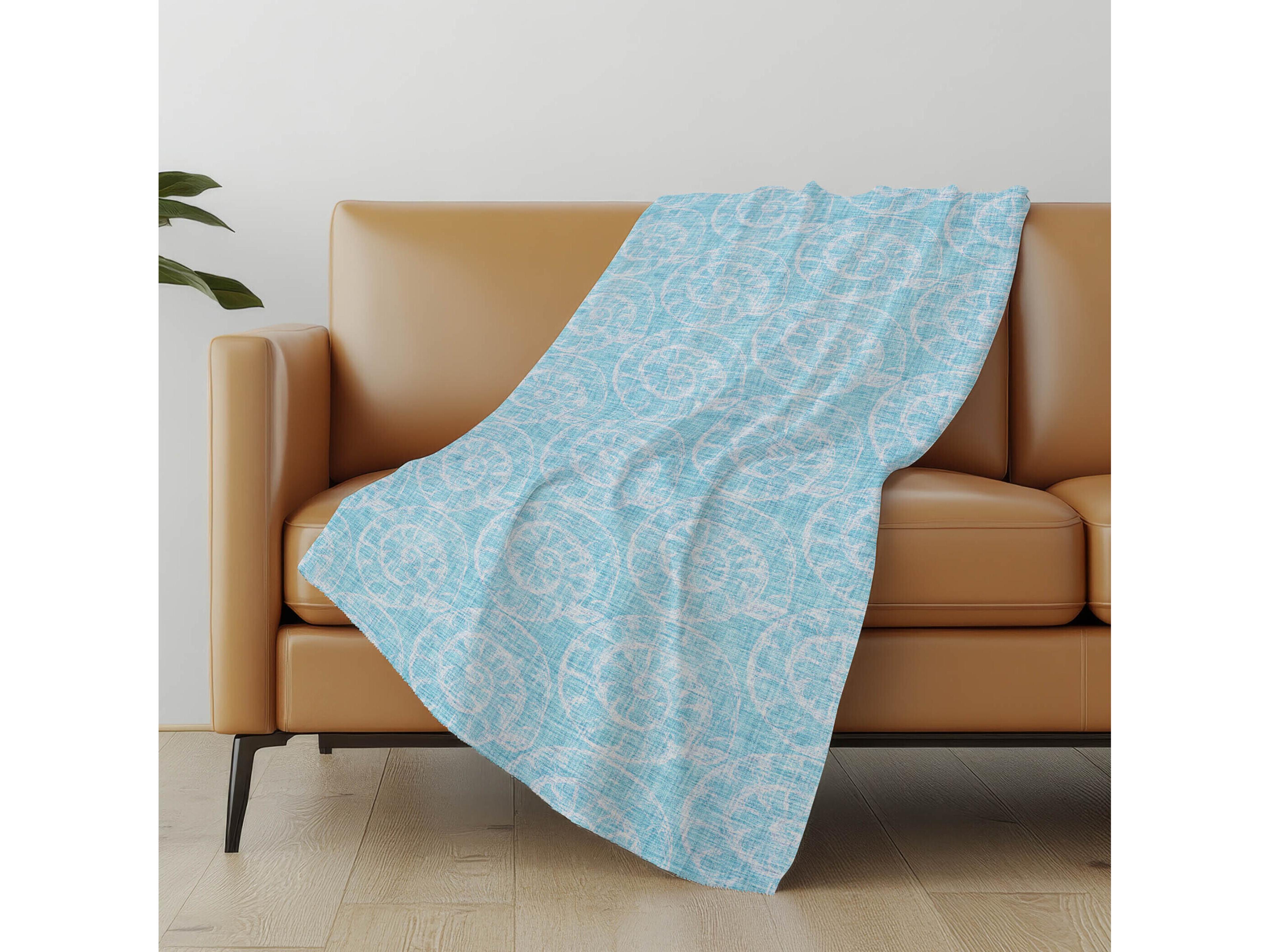 Dalyn Sherpa Blue Polyester Throw