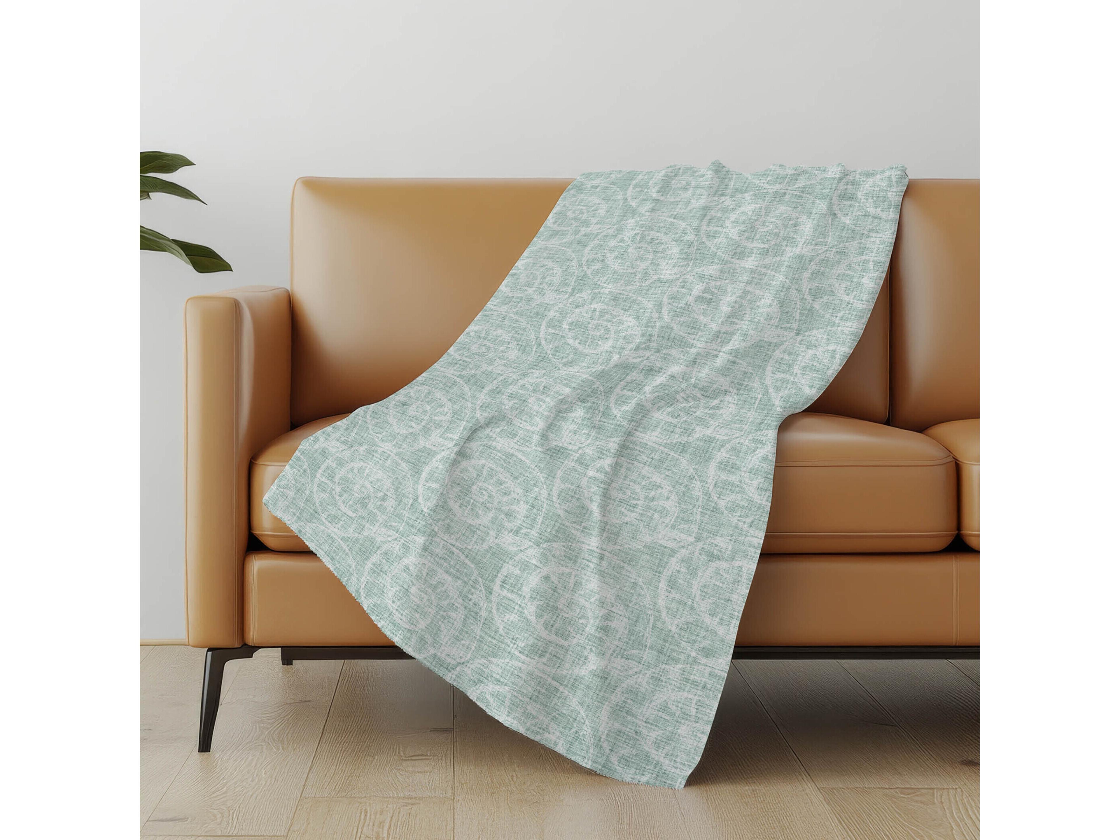 Dalyn Sherpa Green Polyester Throw