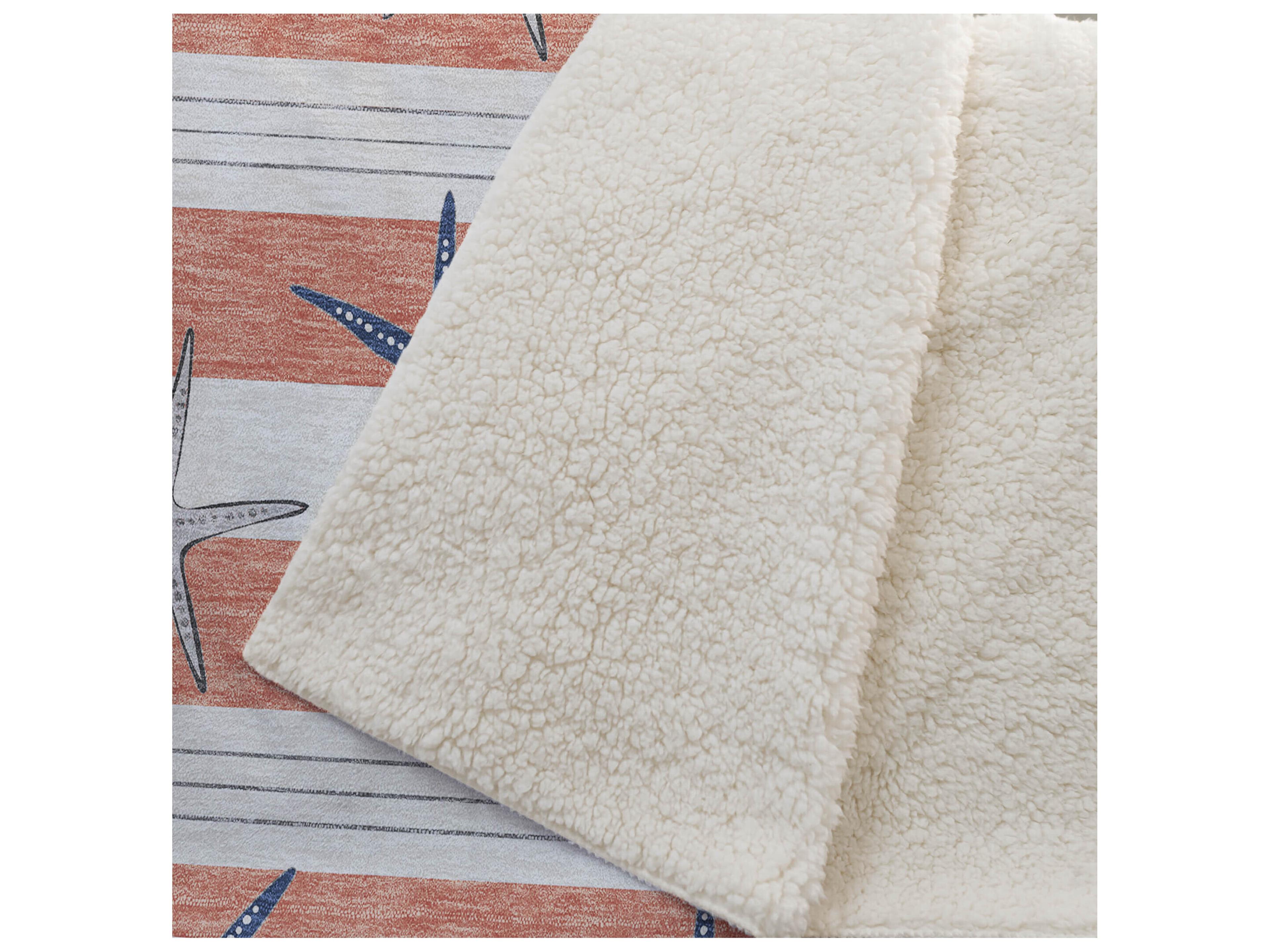 Dalyn Sherpa Orange Polyester Throw