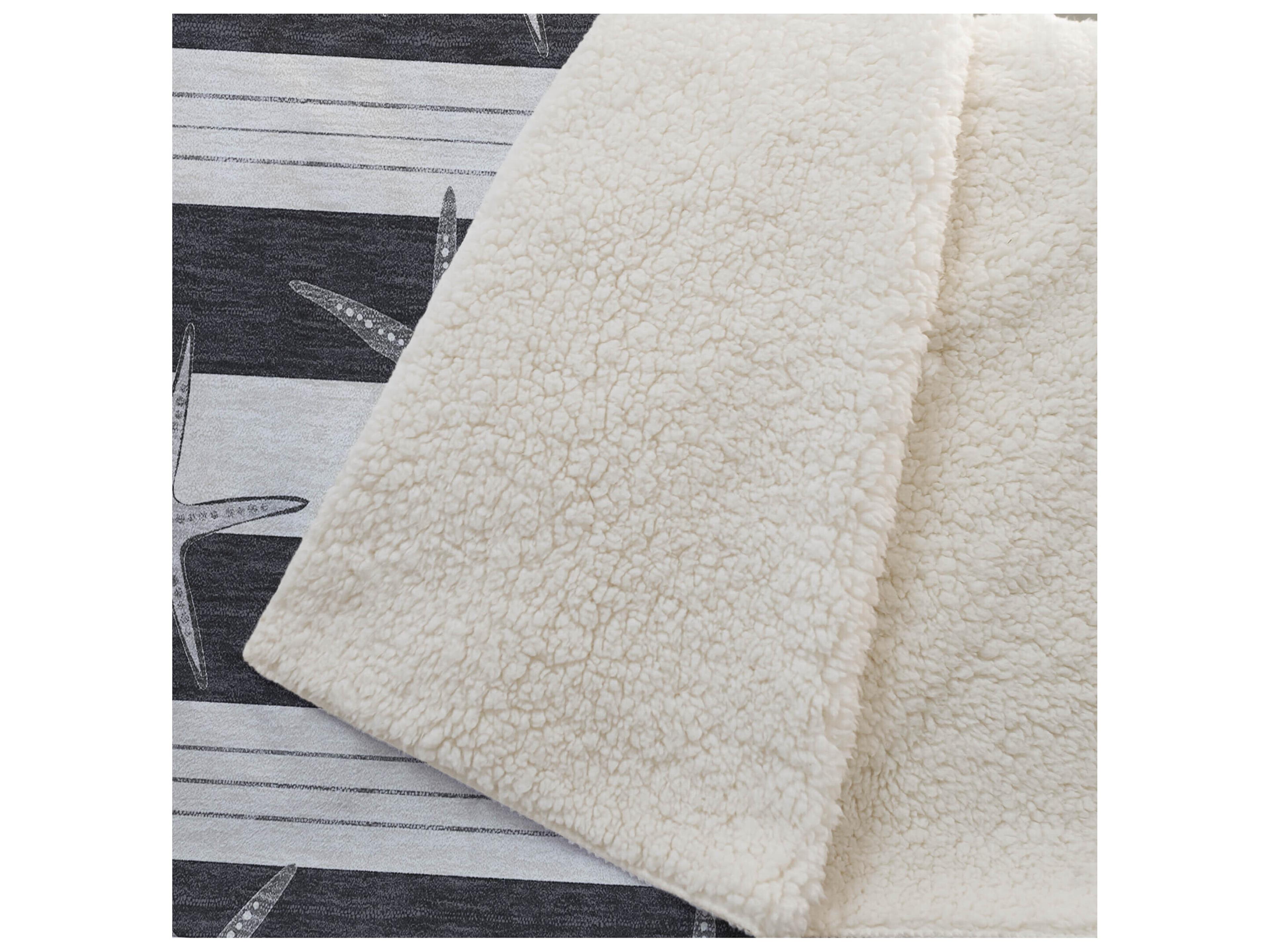 Dalyn Sherpa Black Polyester Throw