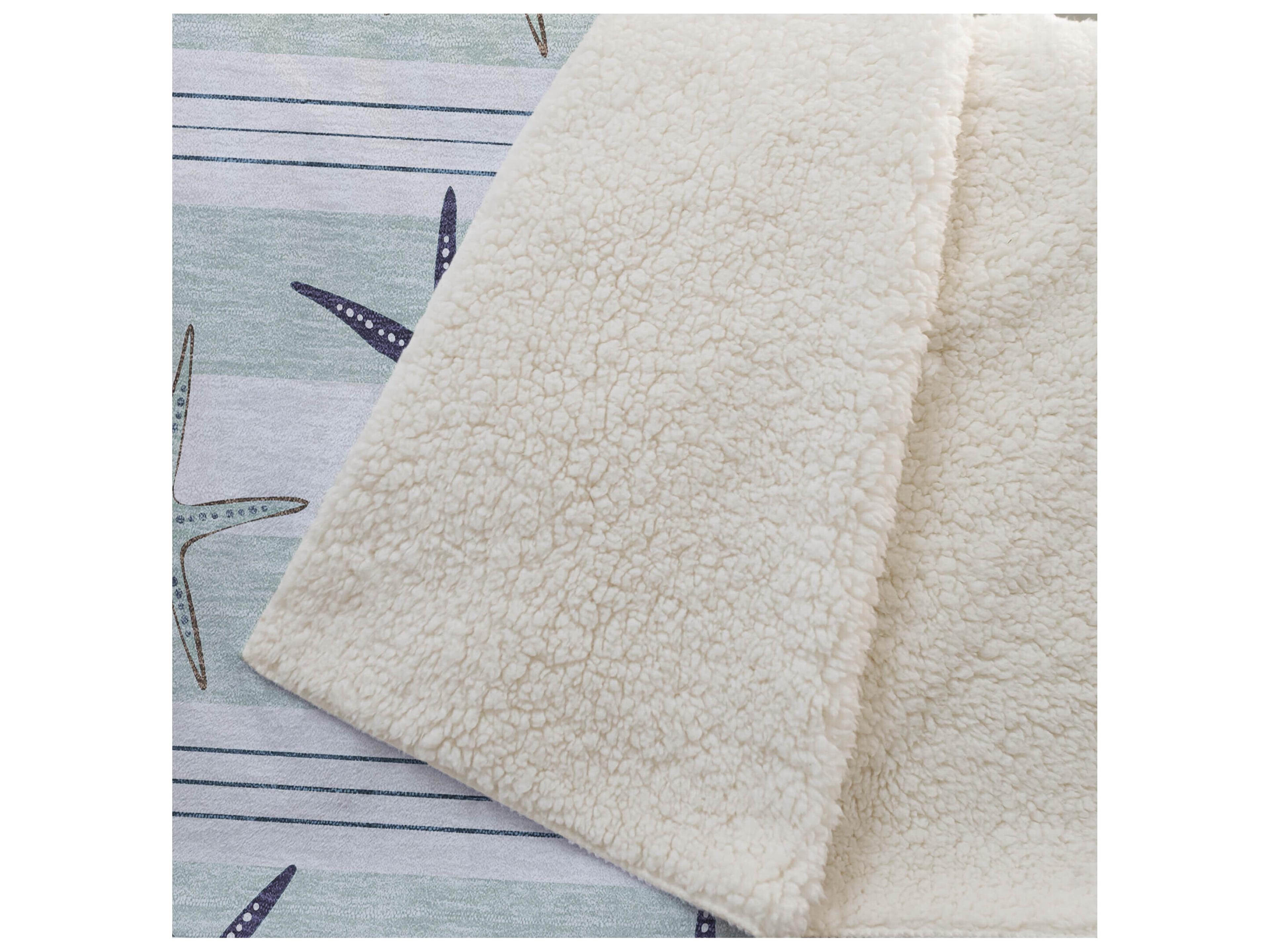 Dalyn Sherpa Blue Polyester Throw