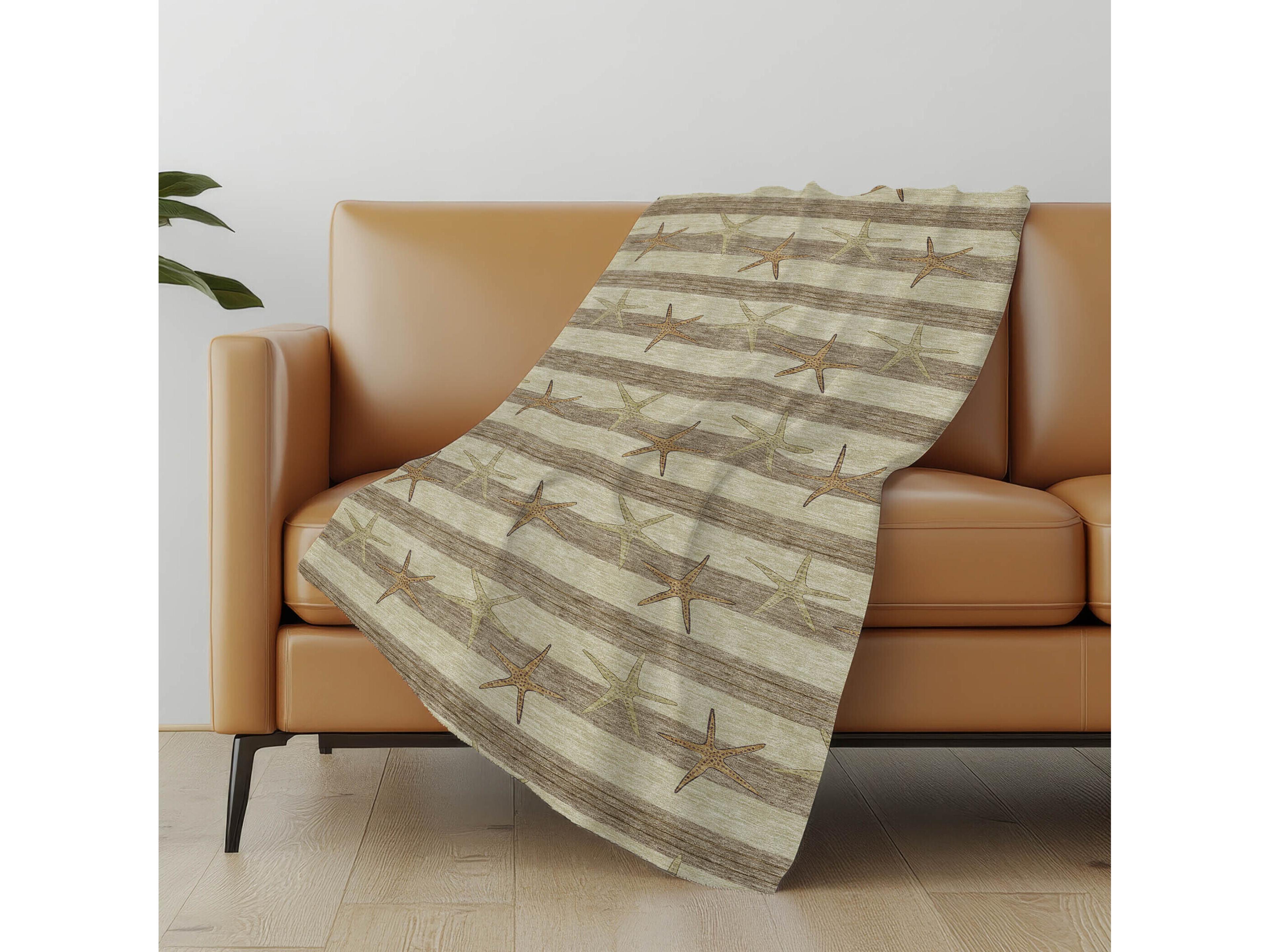 Dalyn Sherpa Beige Polyester Throw