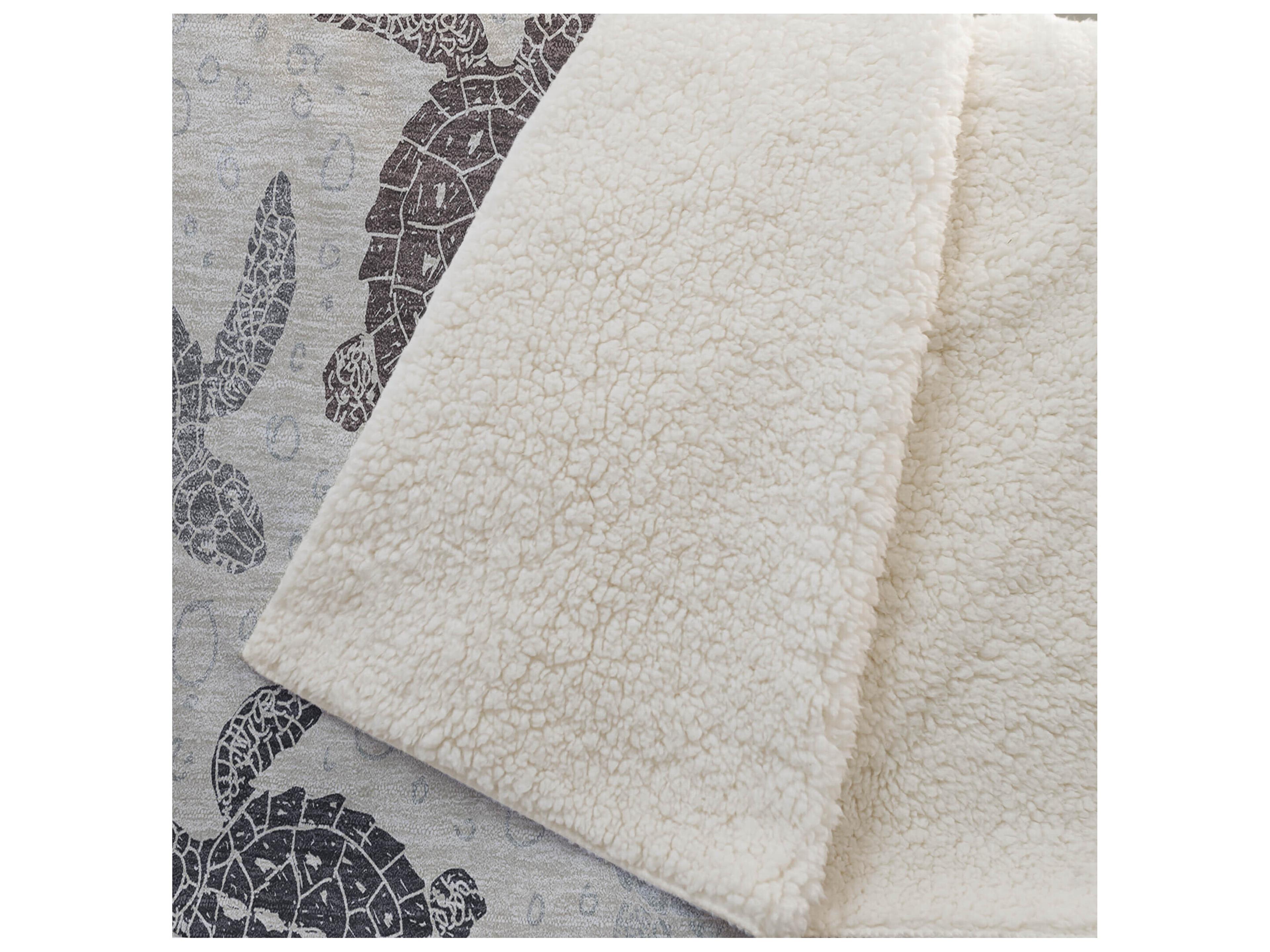 Dalyn Sherpa Beige Polyester Throw