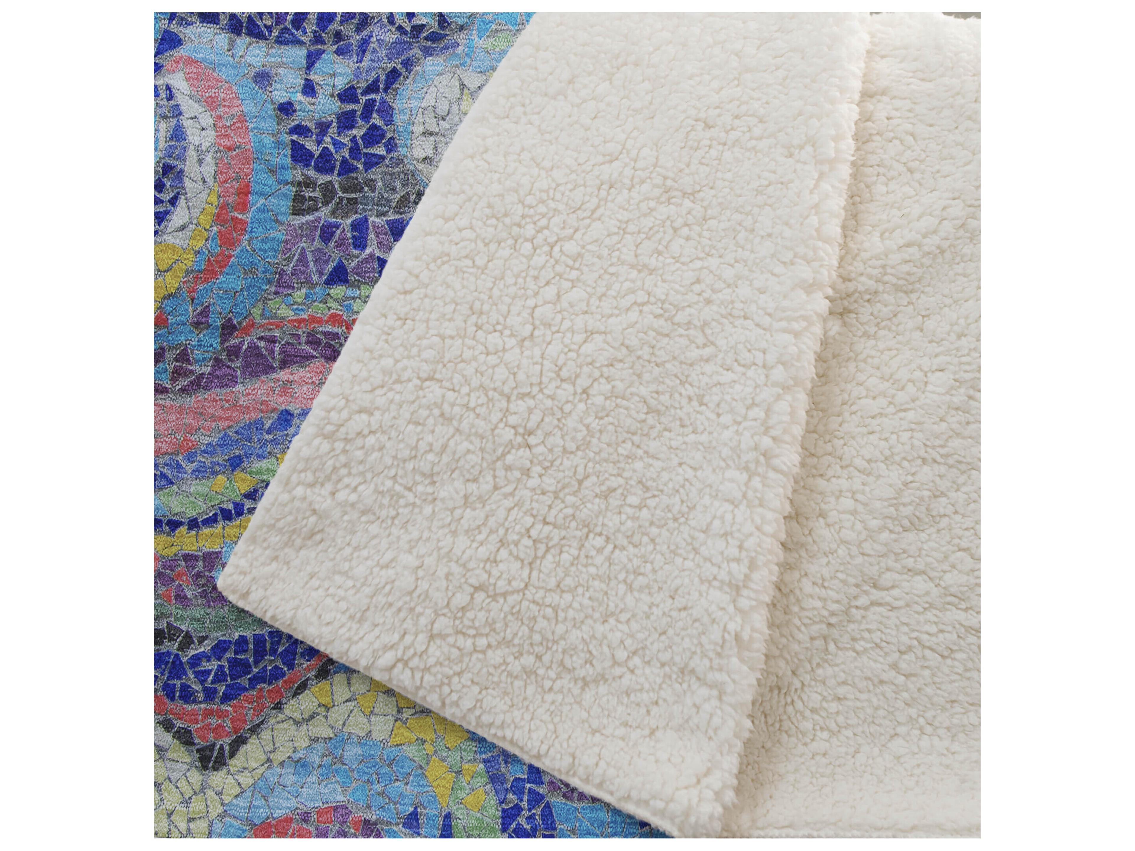 Dalyn Sherpa Blue Polyester Throw