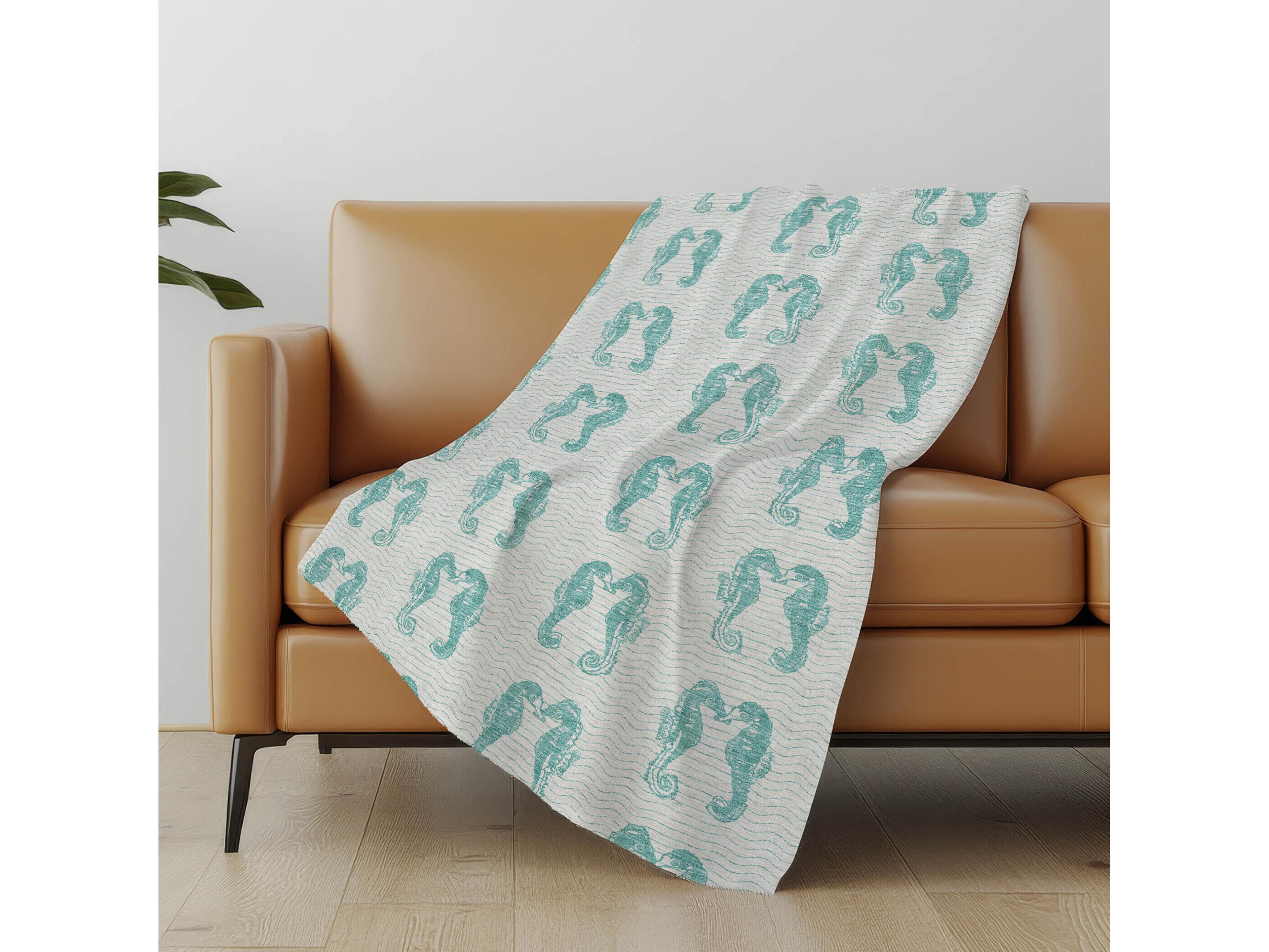 Dalyn Sherpa Teal Polyester Throw