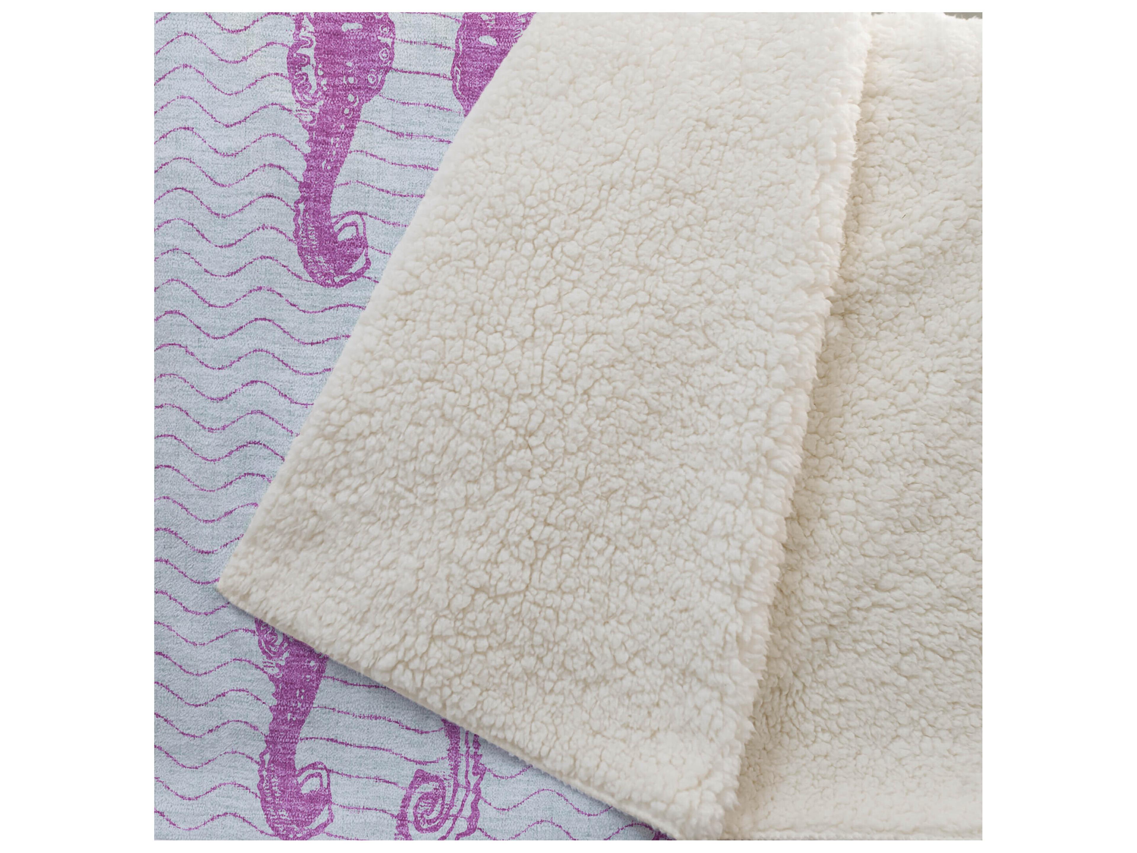 Dalyn Sherpa Pink Polyester Throw