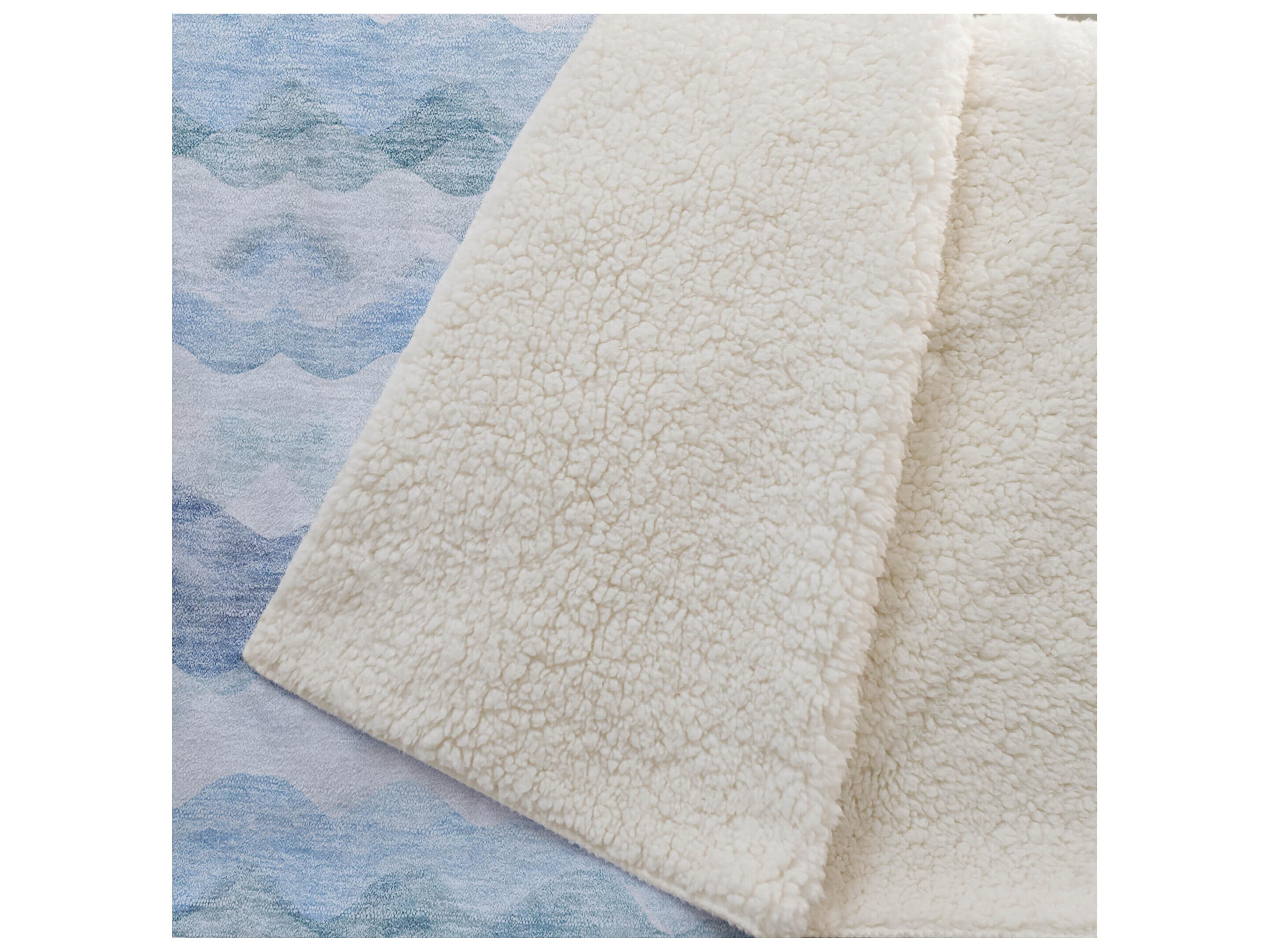 Dalyn Sherpa Blue Polyester Throw