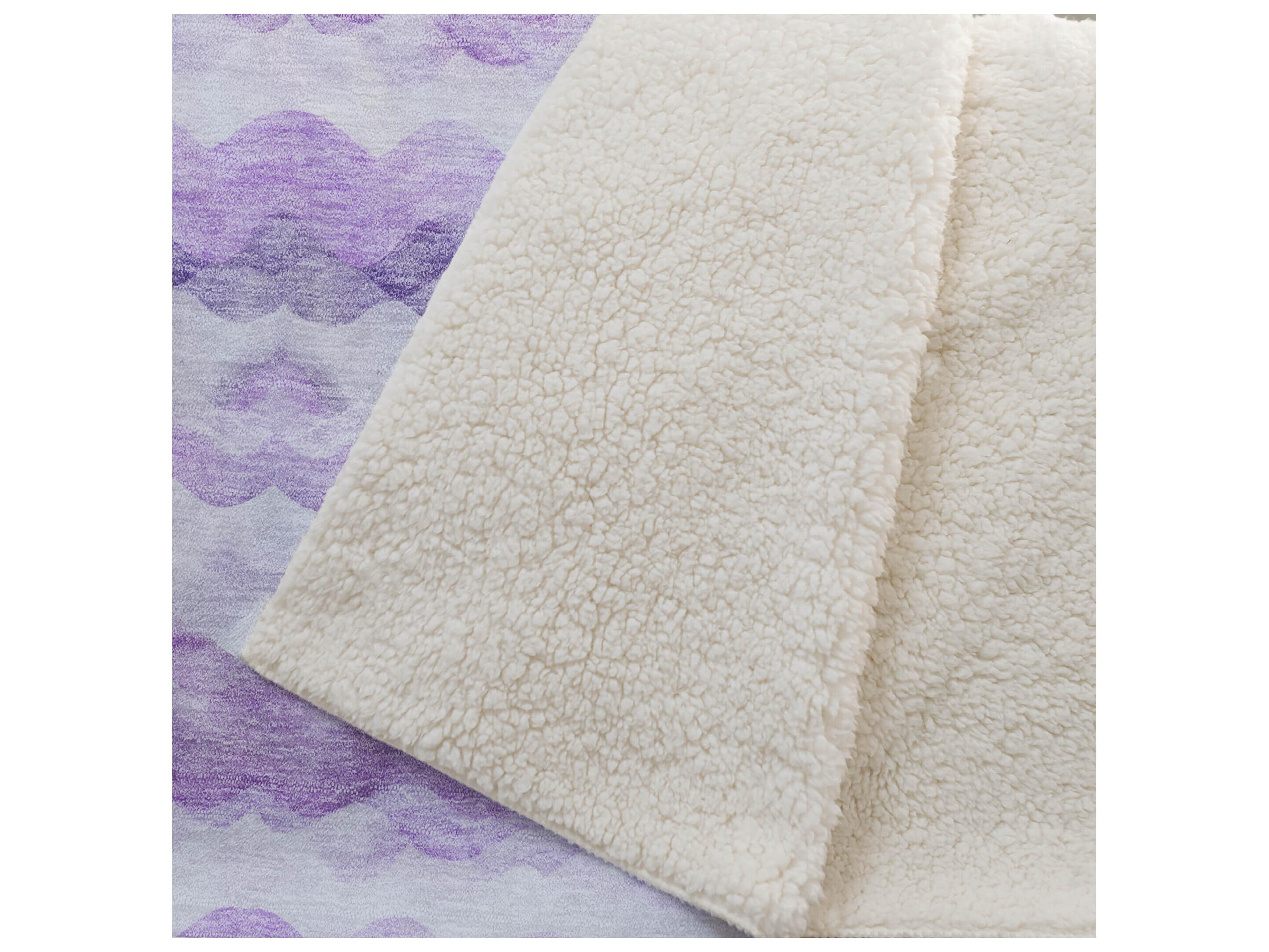 Dalyn Sherpa Purple Polyester Throw