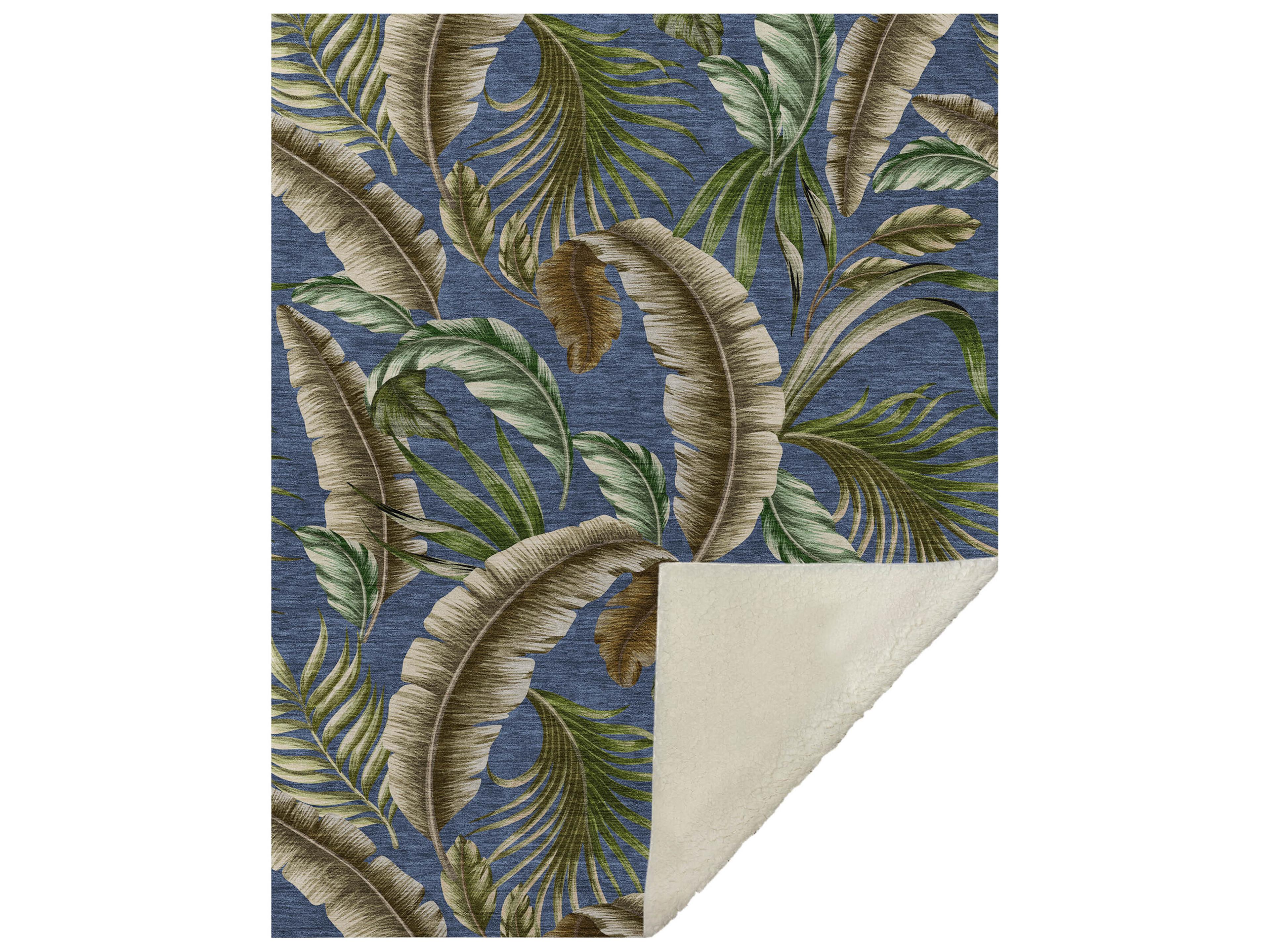 Dalyn Sherpa Blue Polyester Throw