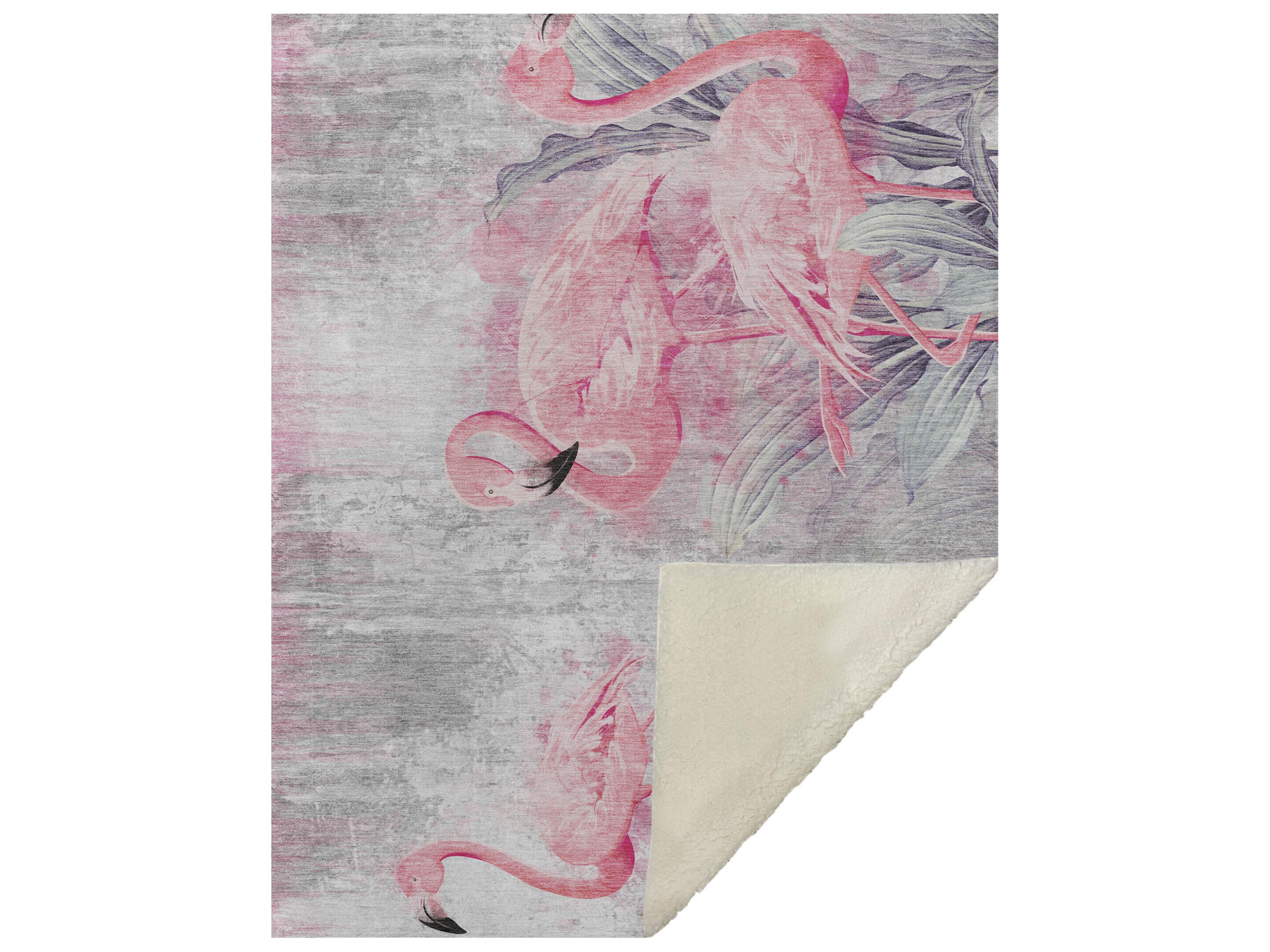 Dalyn Sherpa Gray Polyester Throw