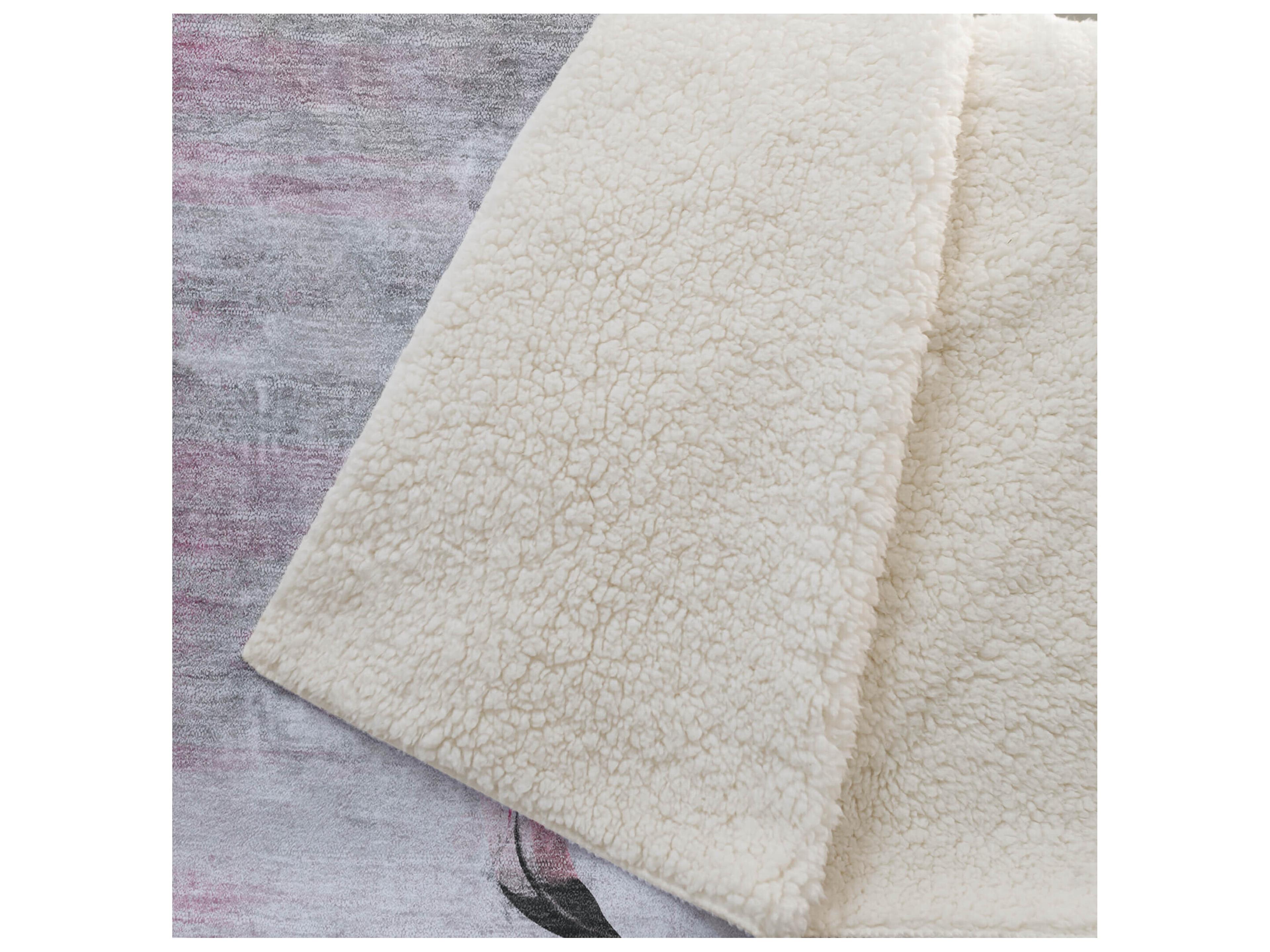 Dalyn Sherpa Gray Polyester Throw