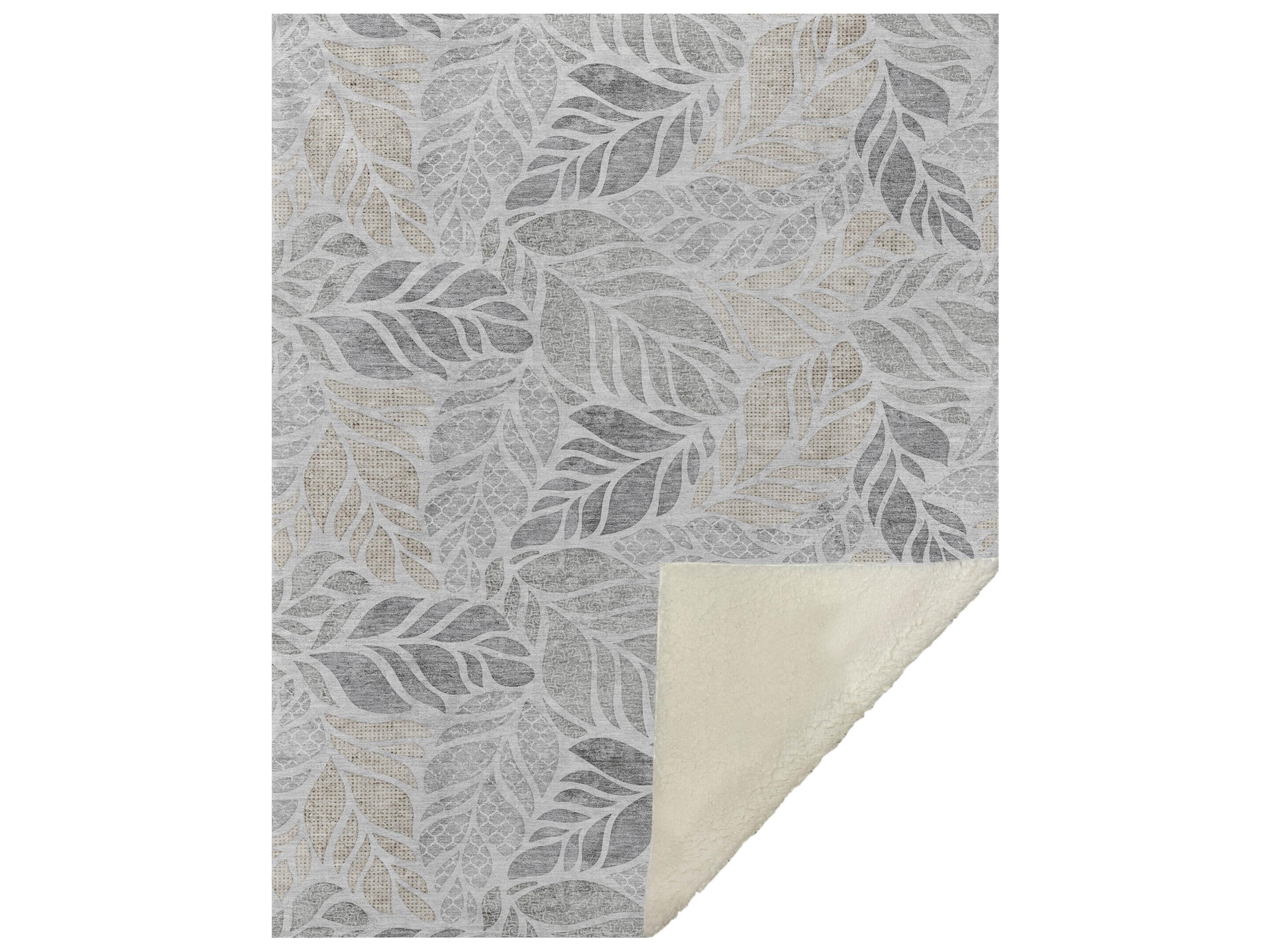 Dalyn Sherpa Gray Polyester Throw