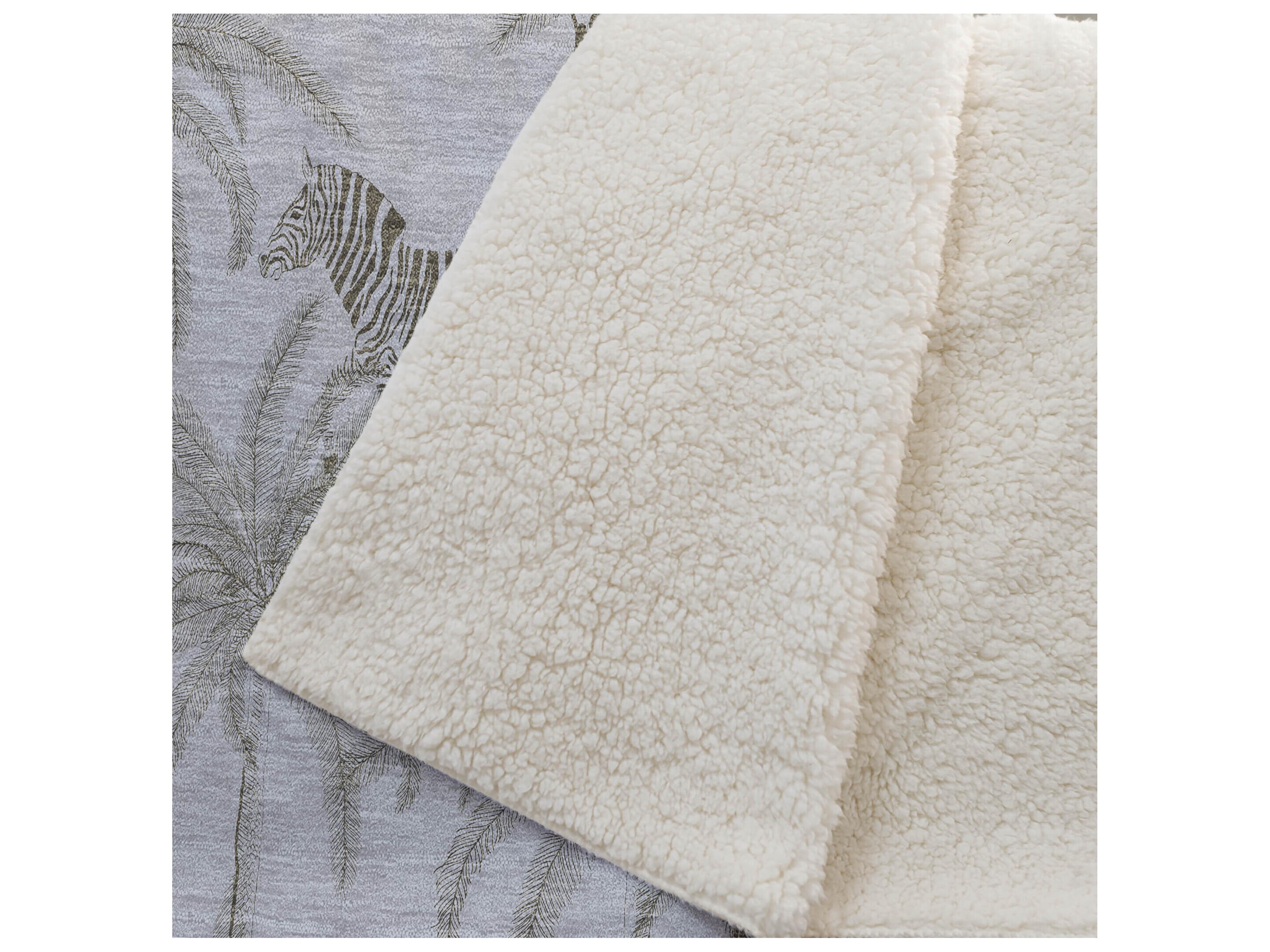 Dalyn Sherpa Gray Polyester Throw