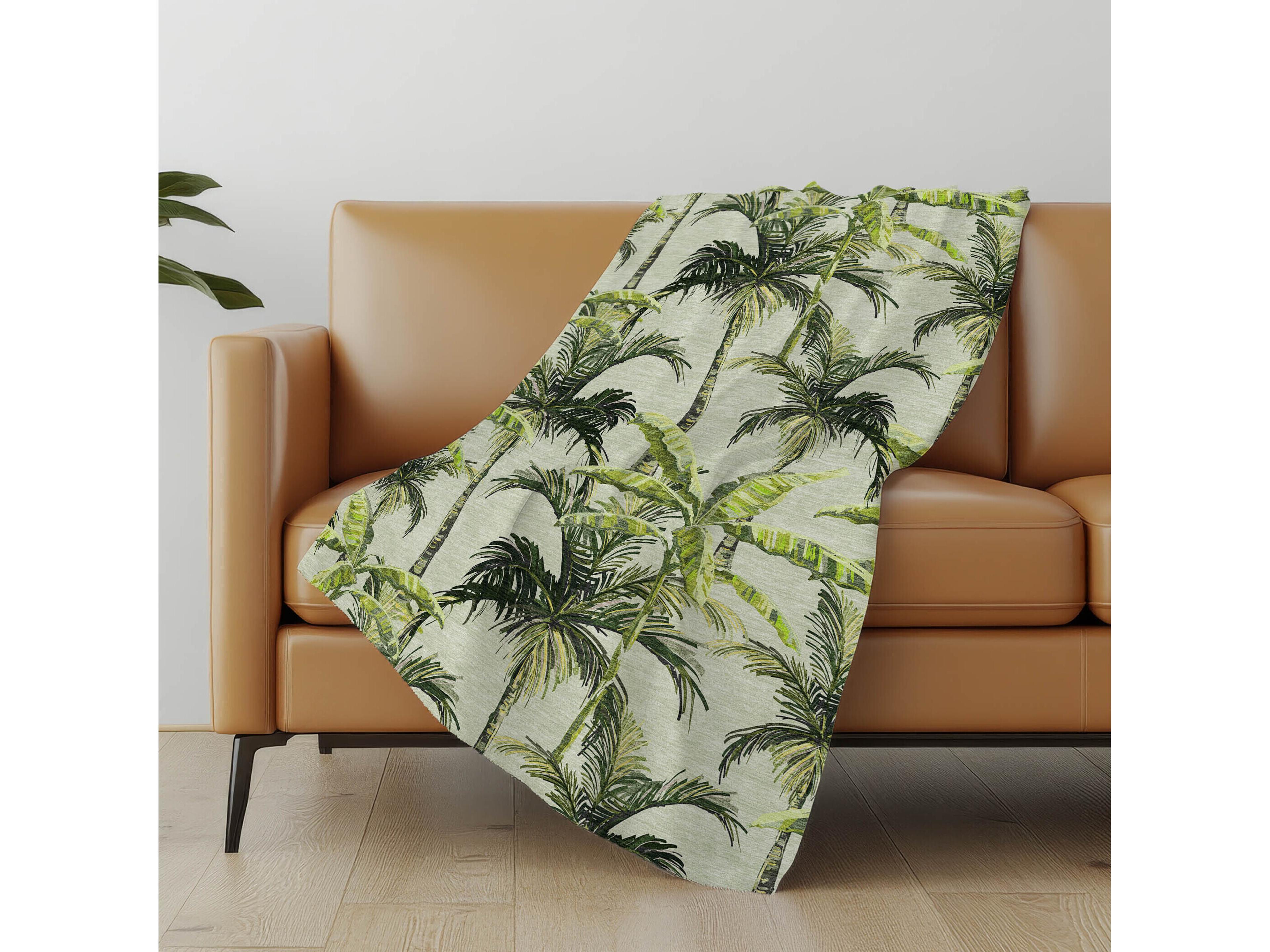 Dalyn Sherpa Green Polyester Throw