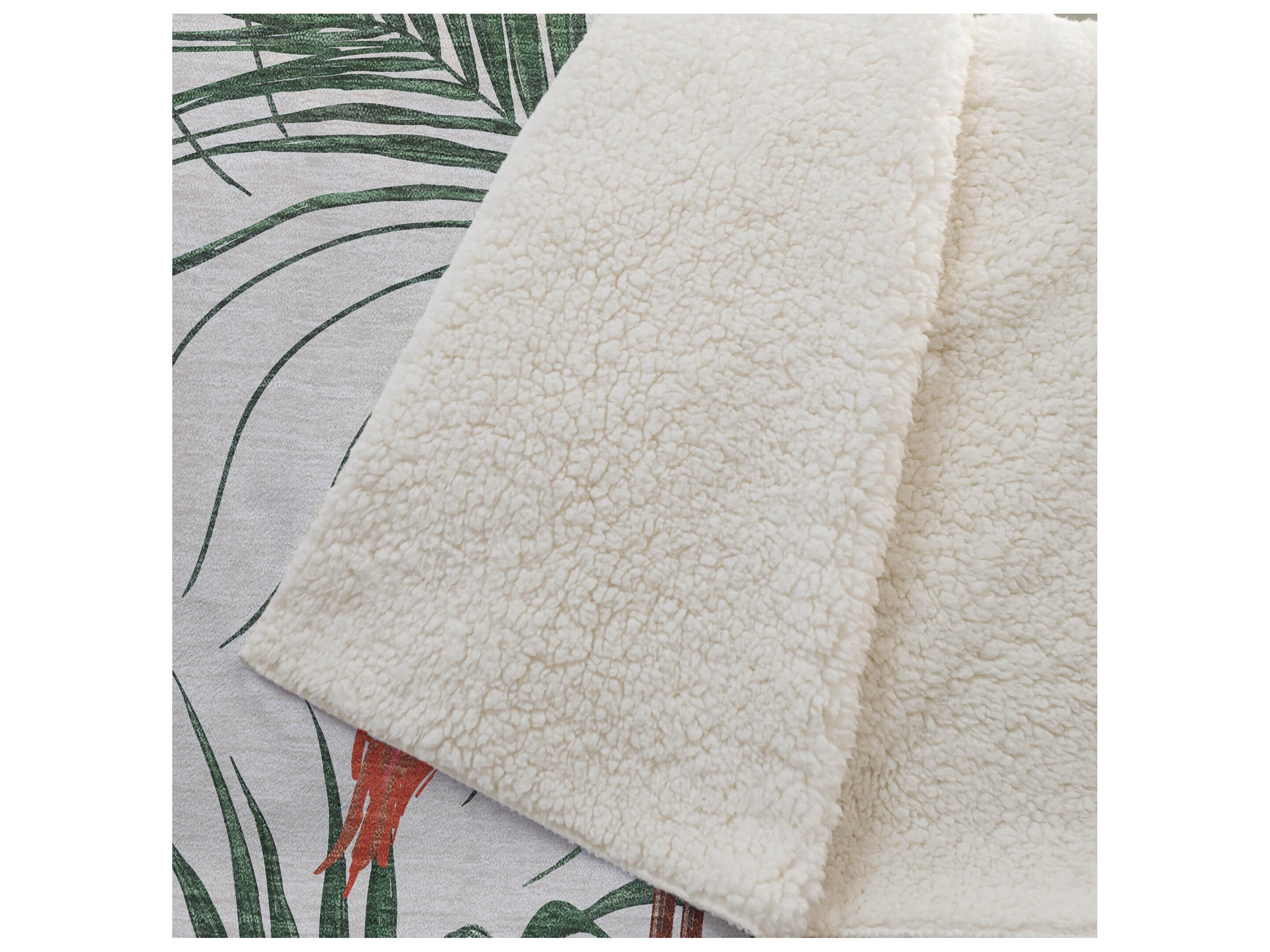 Dalyn Sherpa Ivory Polyester Throw