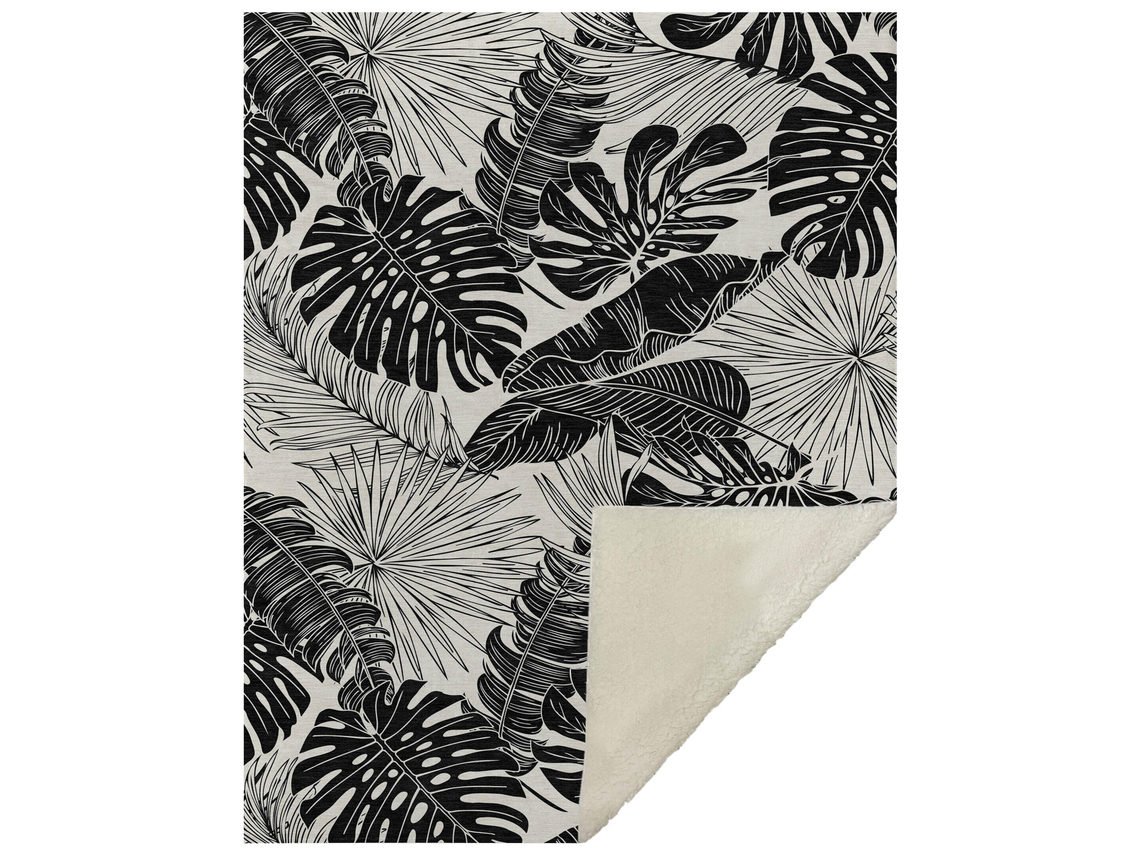 Dalyn Sherpa Black Polyester Throw