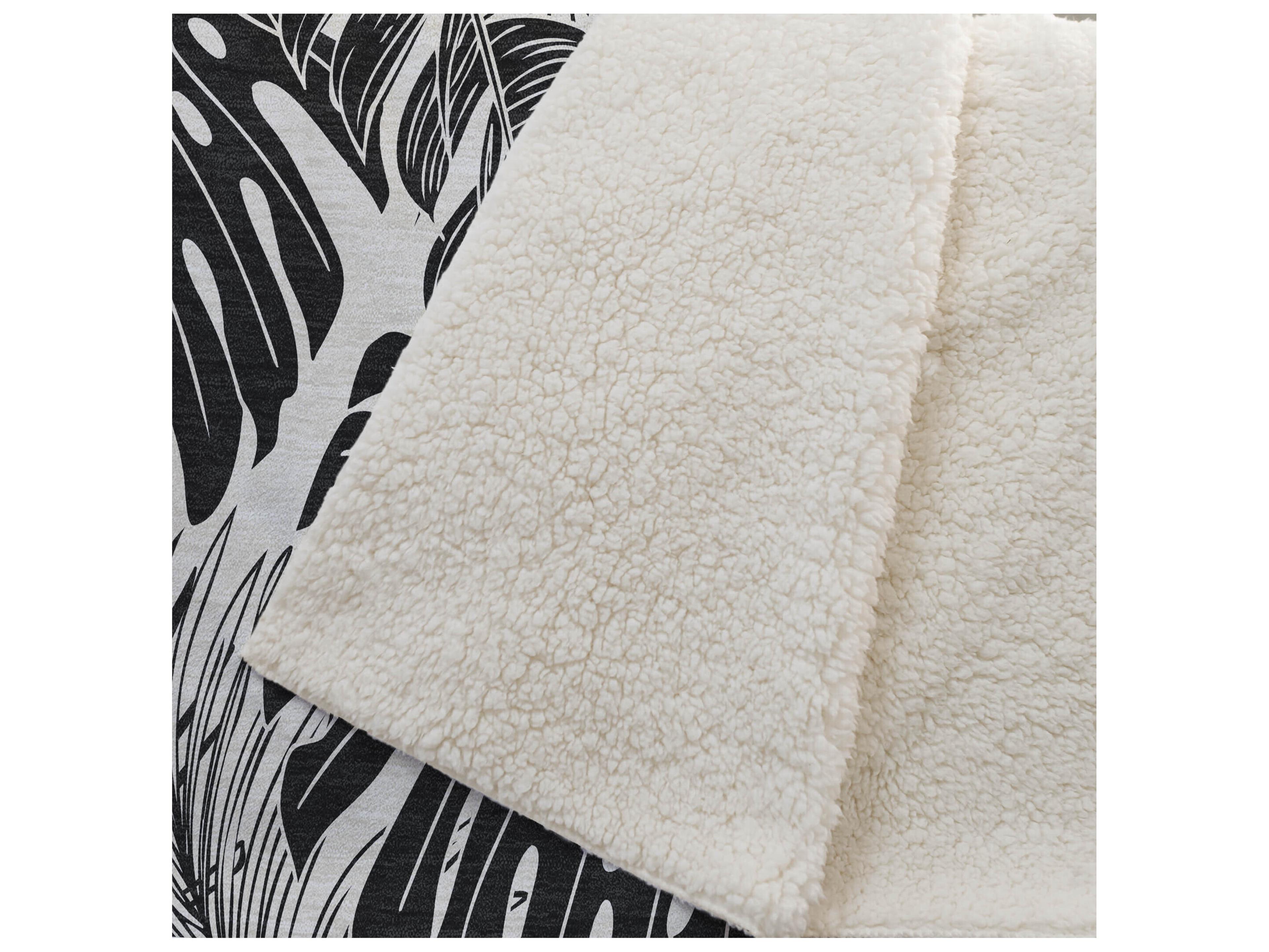 Dalyn Sherpa Black Polyester Throw