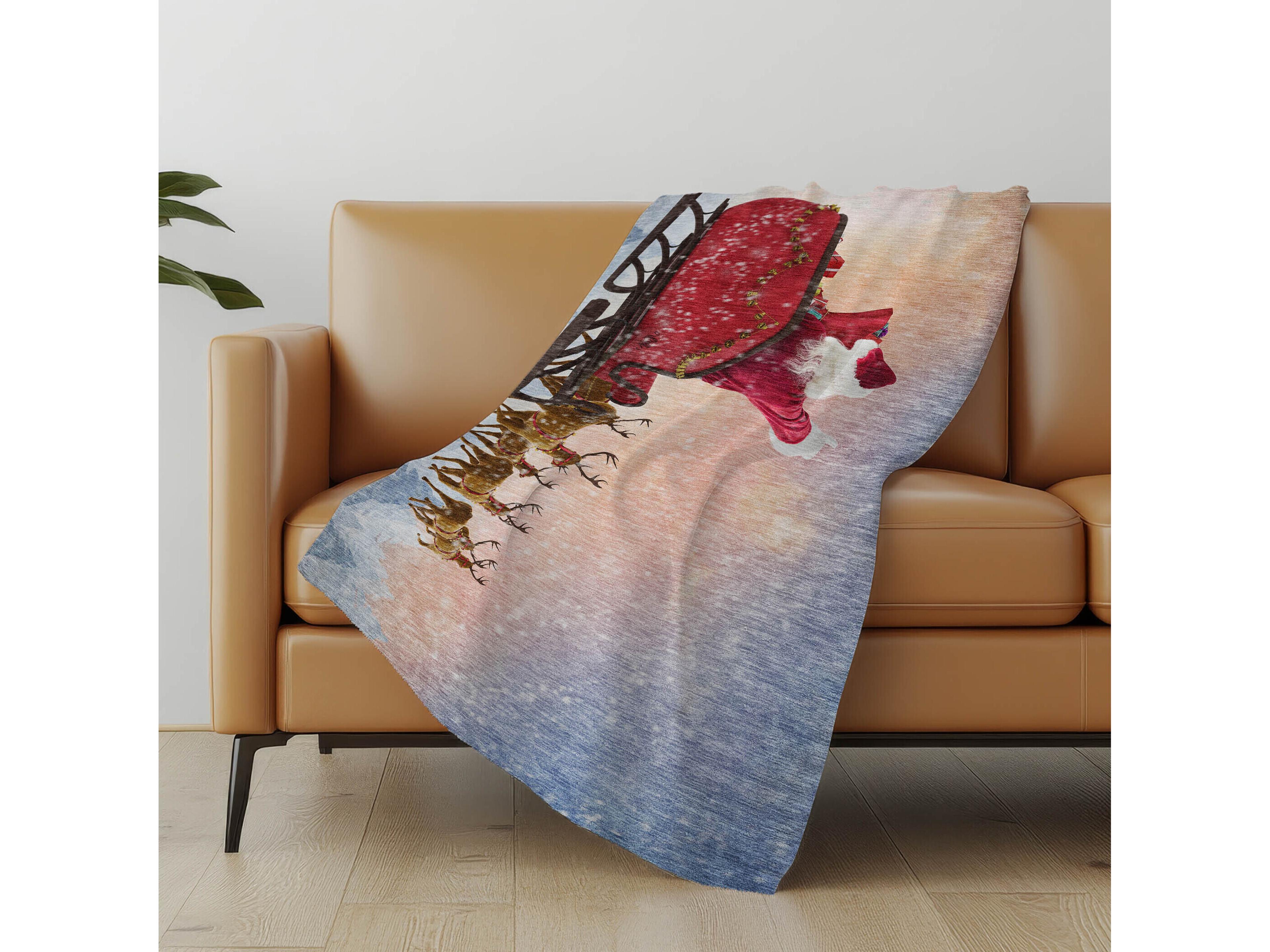 Dalyn Sherpa Blue Polyester Throw