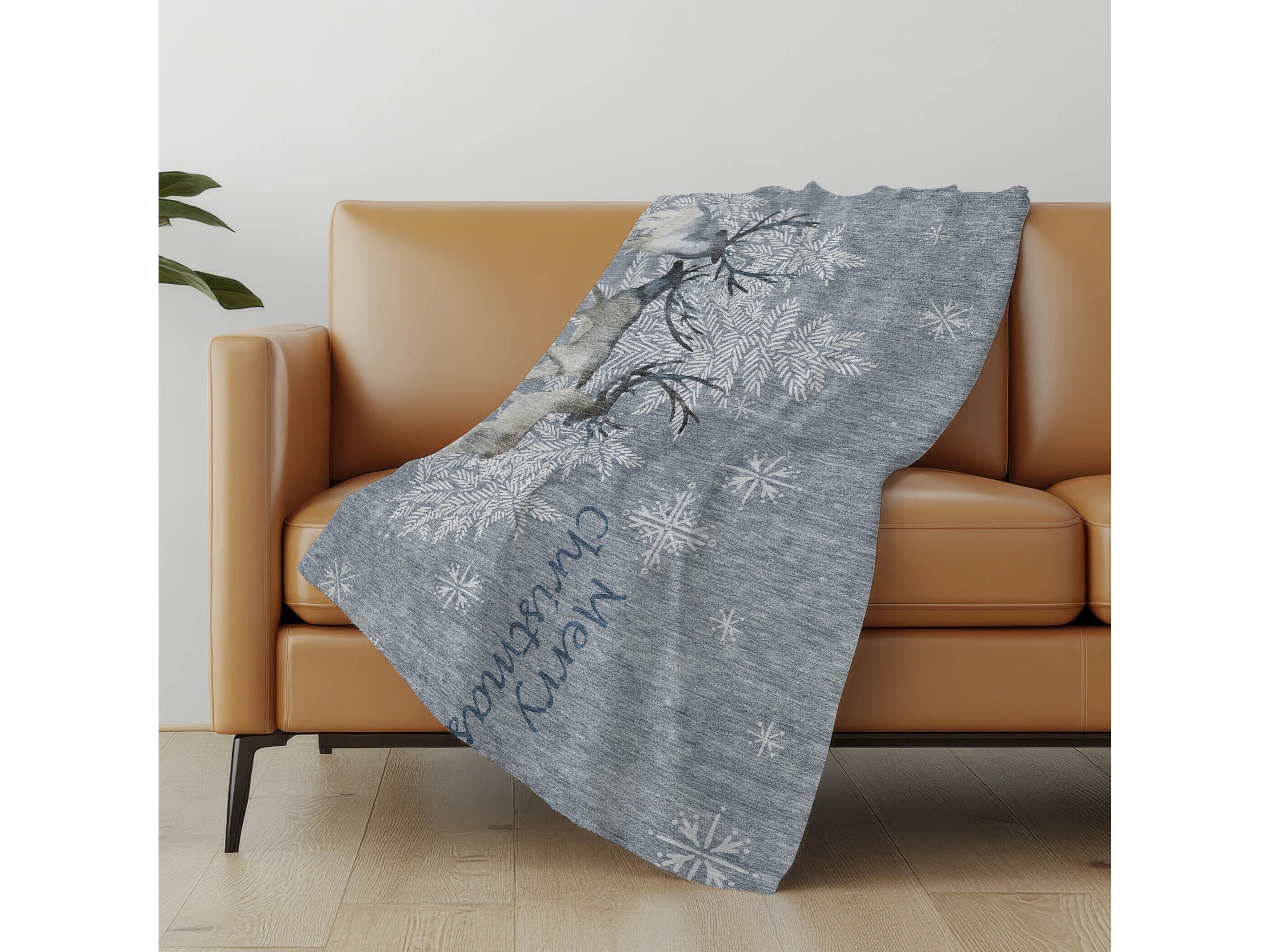 Dalyn Sherpa Gray Polyester Throw
