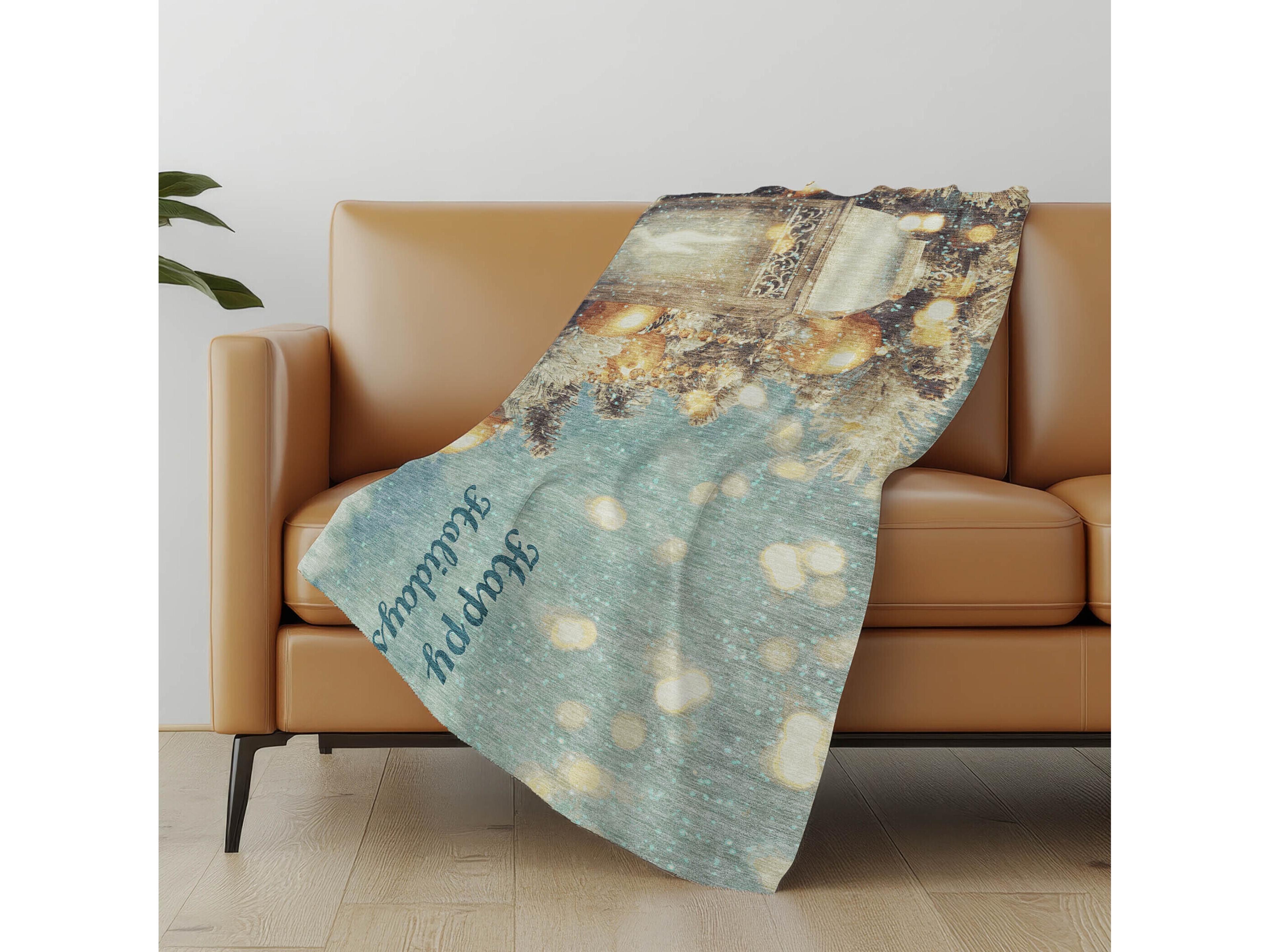 Dalyn Sherpa Blue Polyester Throw