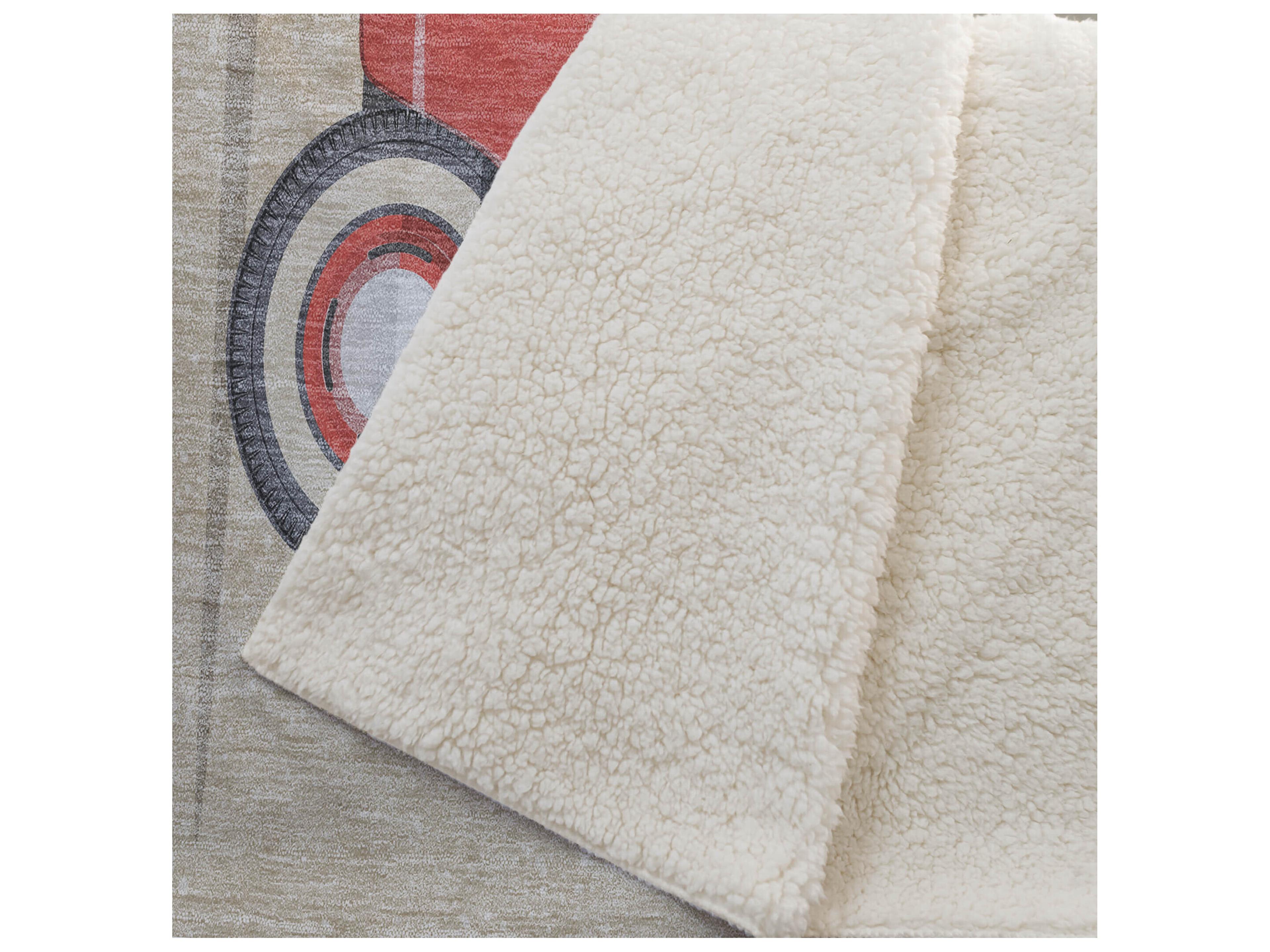 Dalyn Sherpa Beige Polyester Throw
