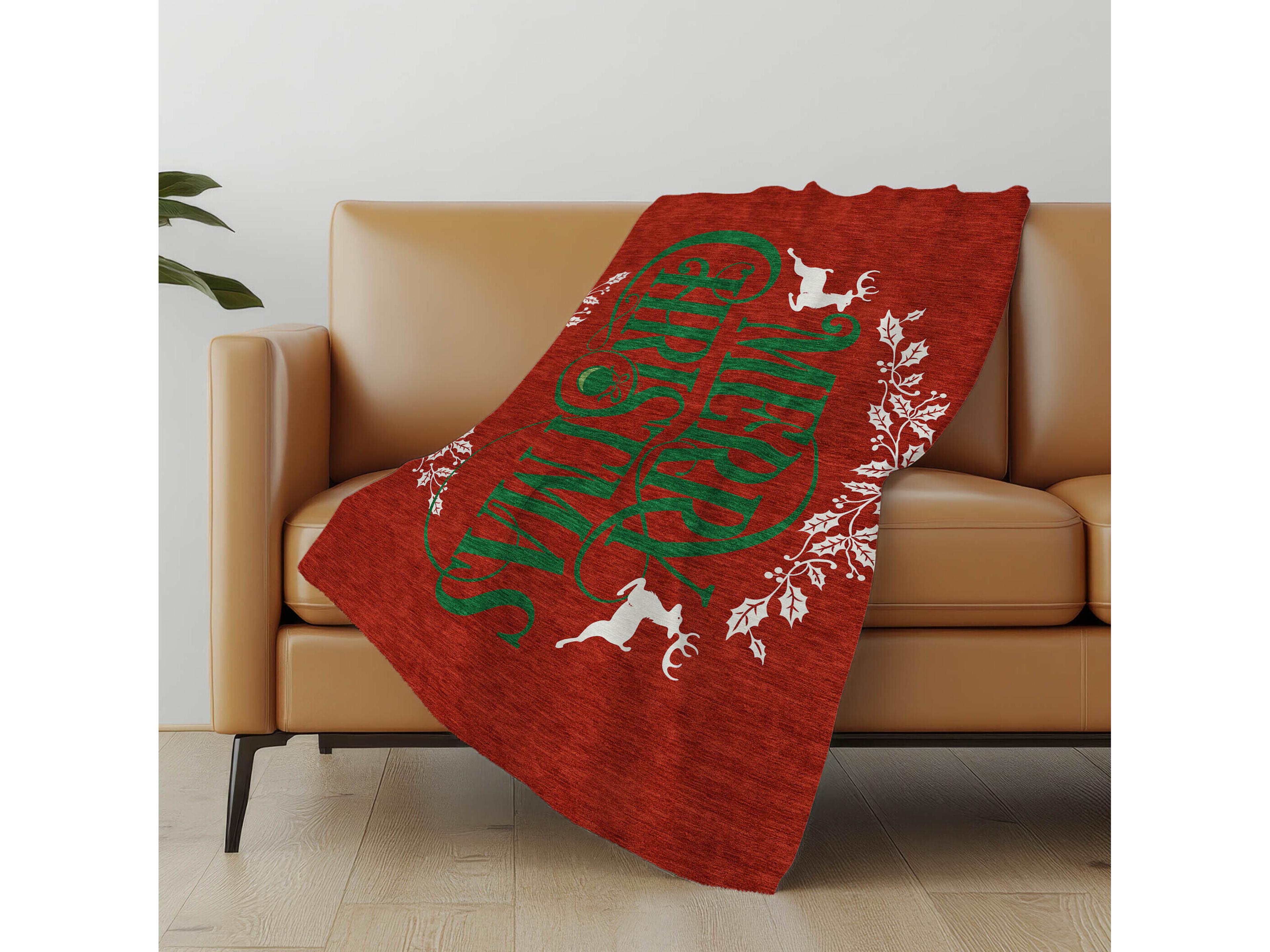 Dalyn Sherpa Red Polyester Throw