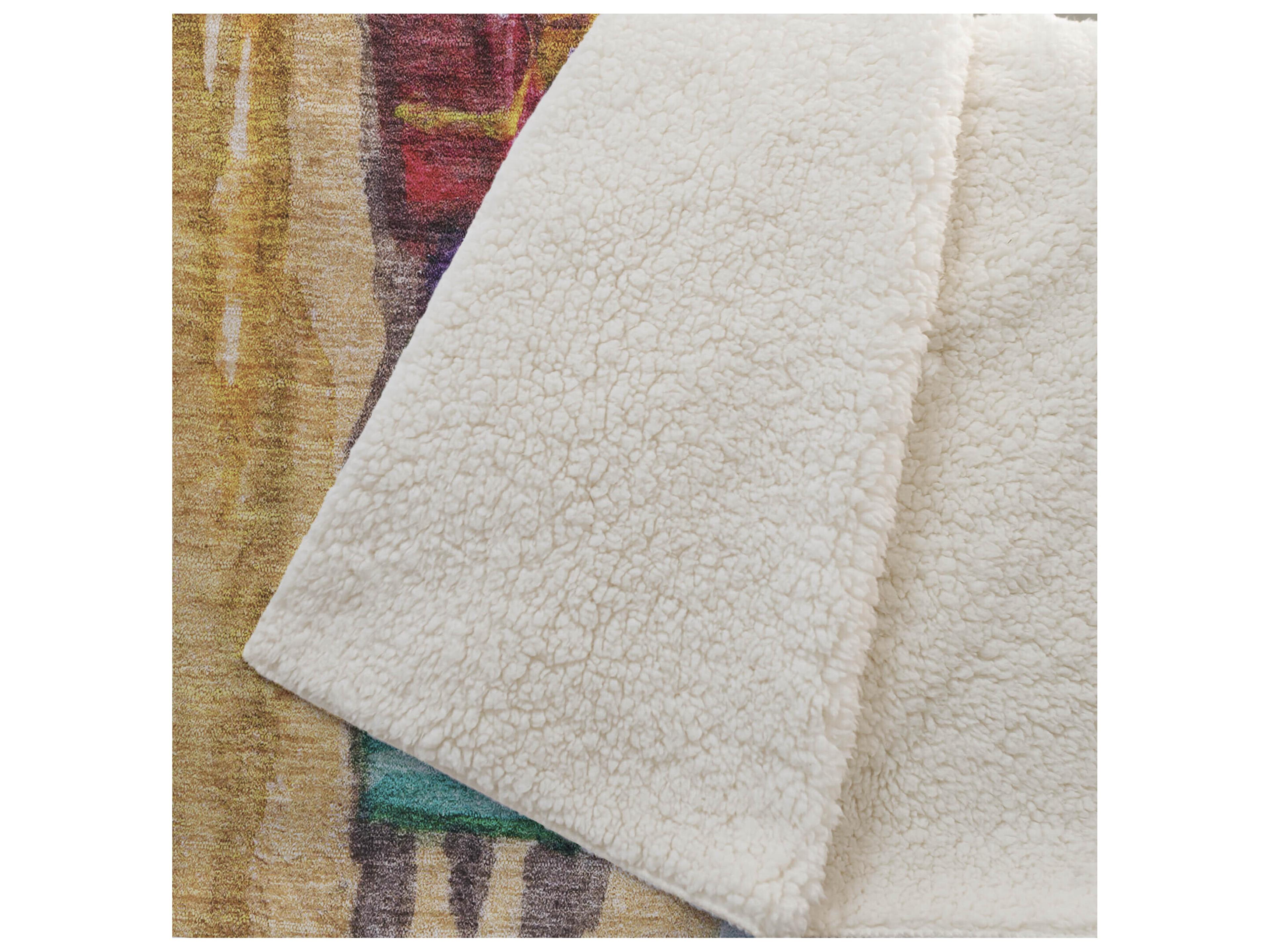 Dalyn Sherpa Blue Polyester Throw