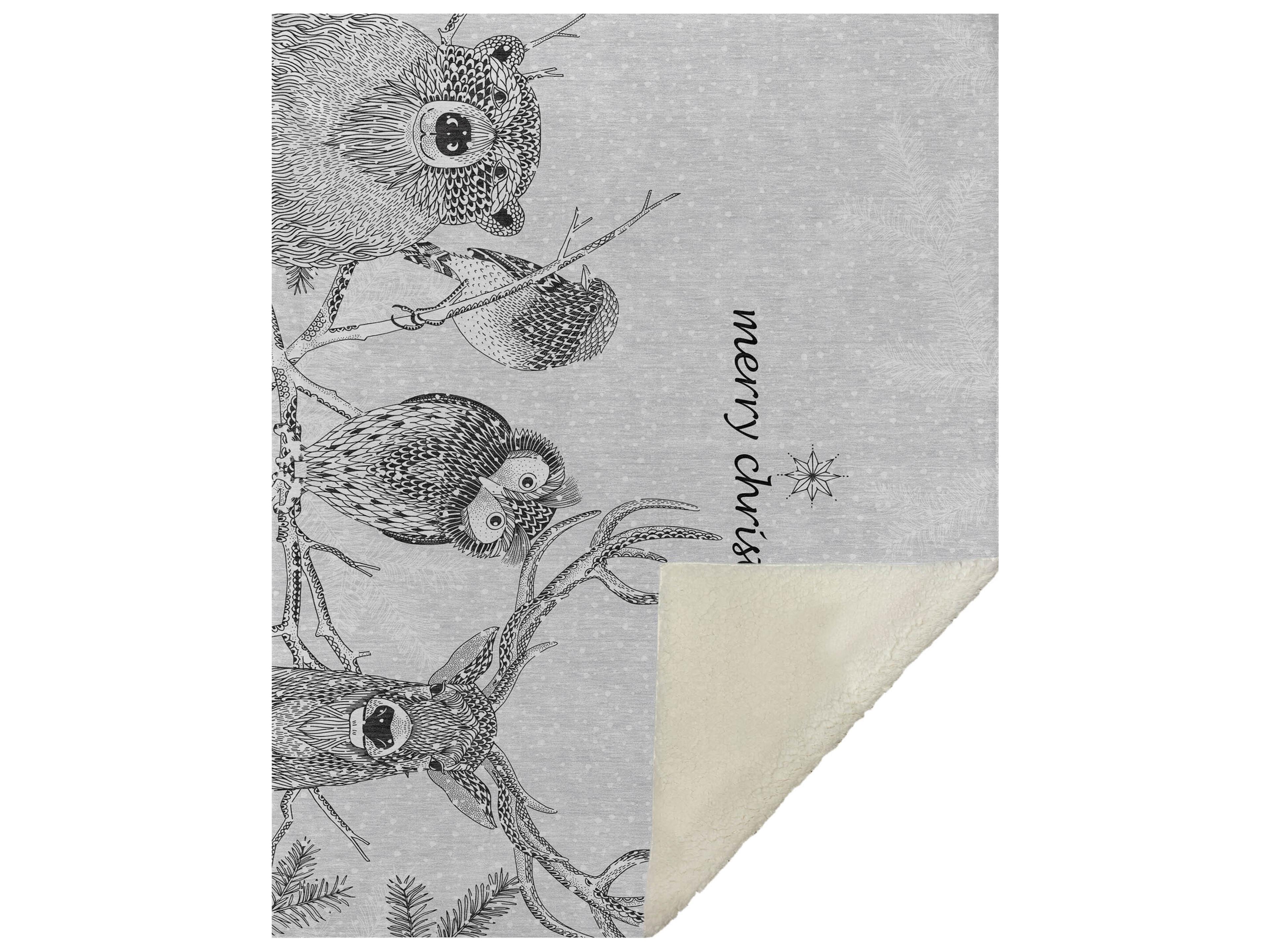 Dalyn Sherpa Gray Polyester Throw