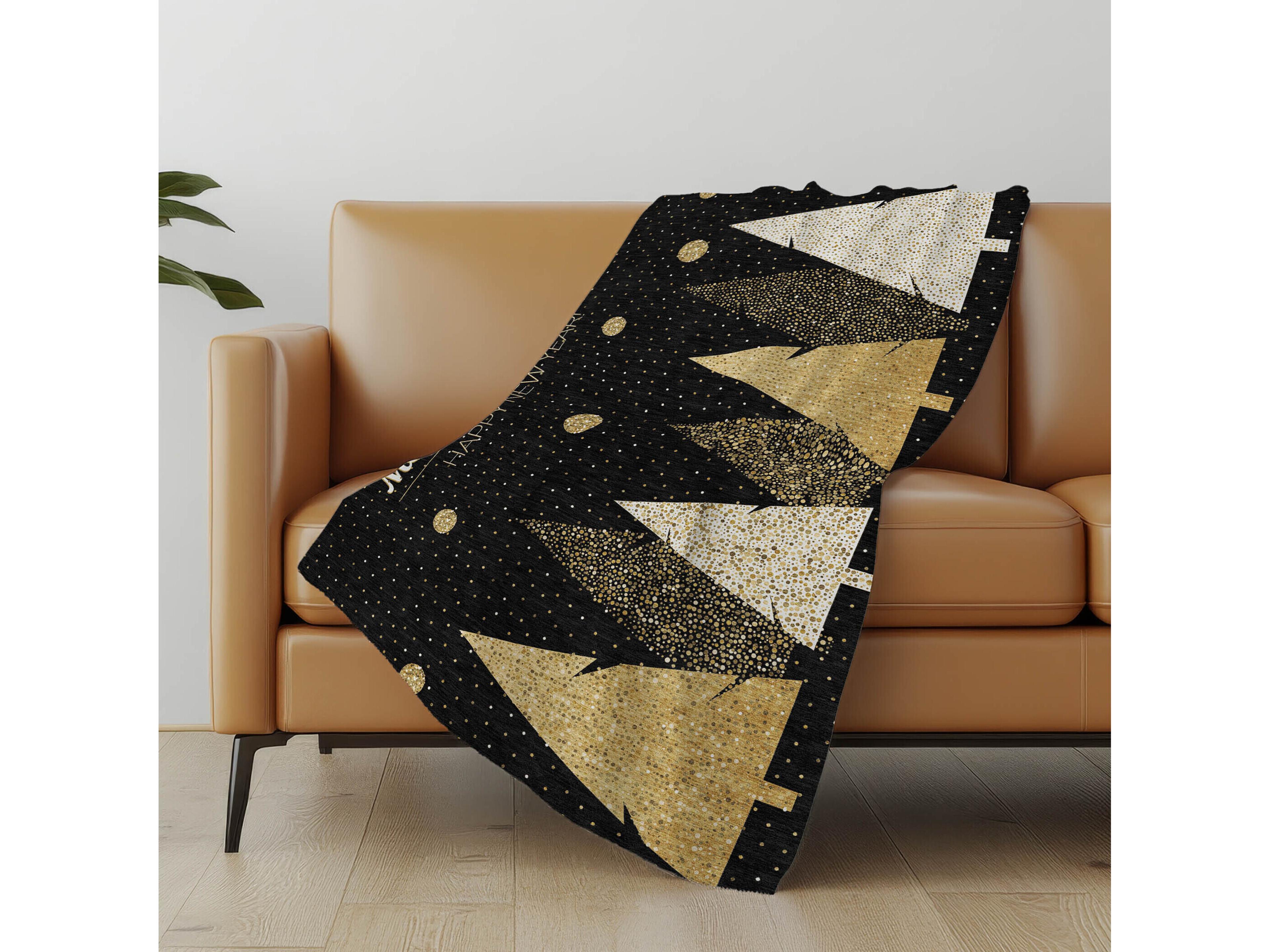 Dalyn Sherpa Black Polyester Throw