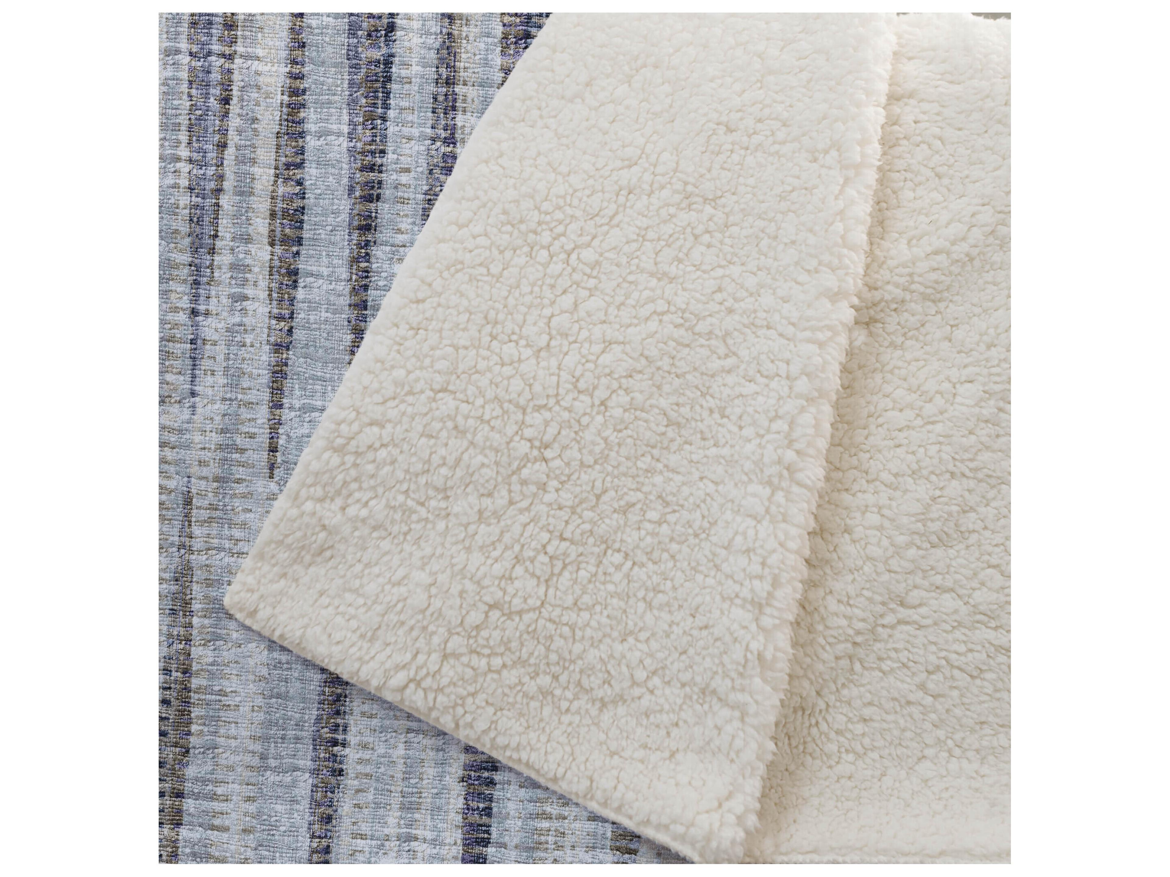 Dalyn Sherpa Blue Polyester Throw