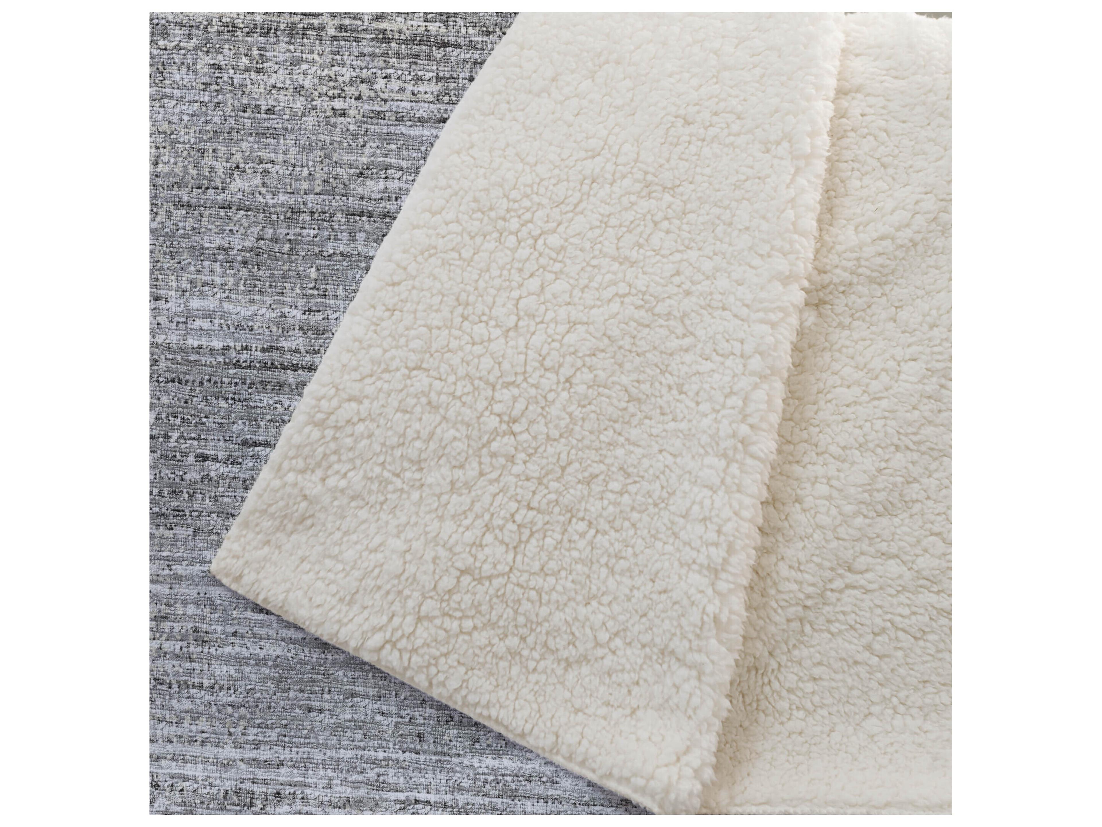 Dalyn Sherpa Gray Polyester Throw