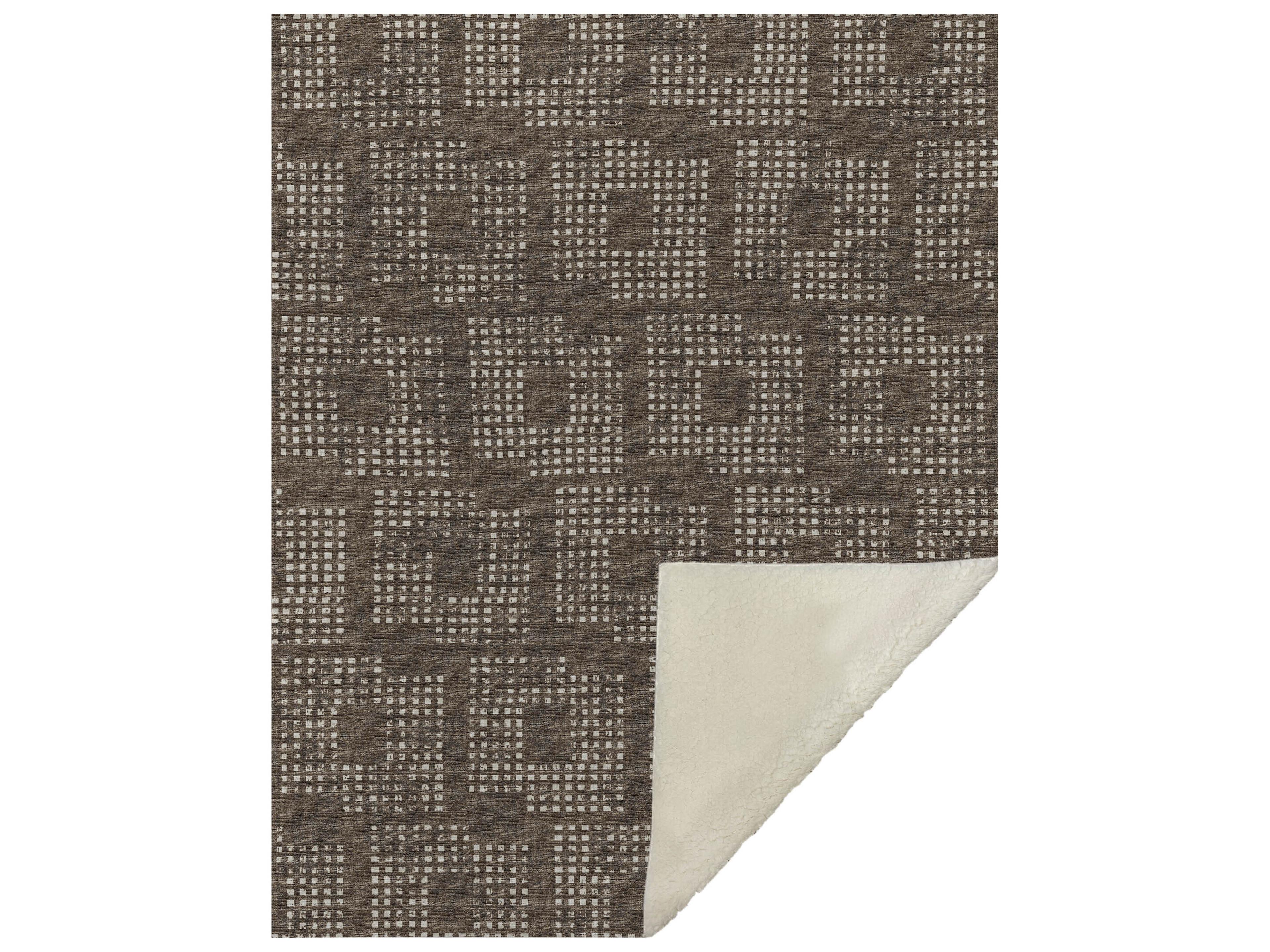 Sherpa Chocolate Polyester Throw
