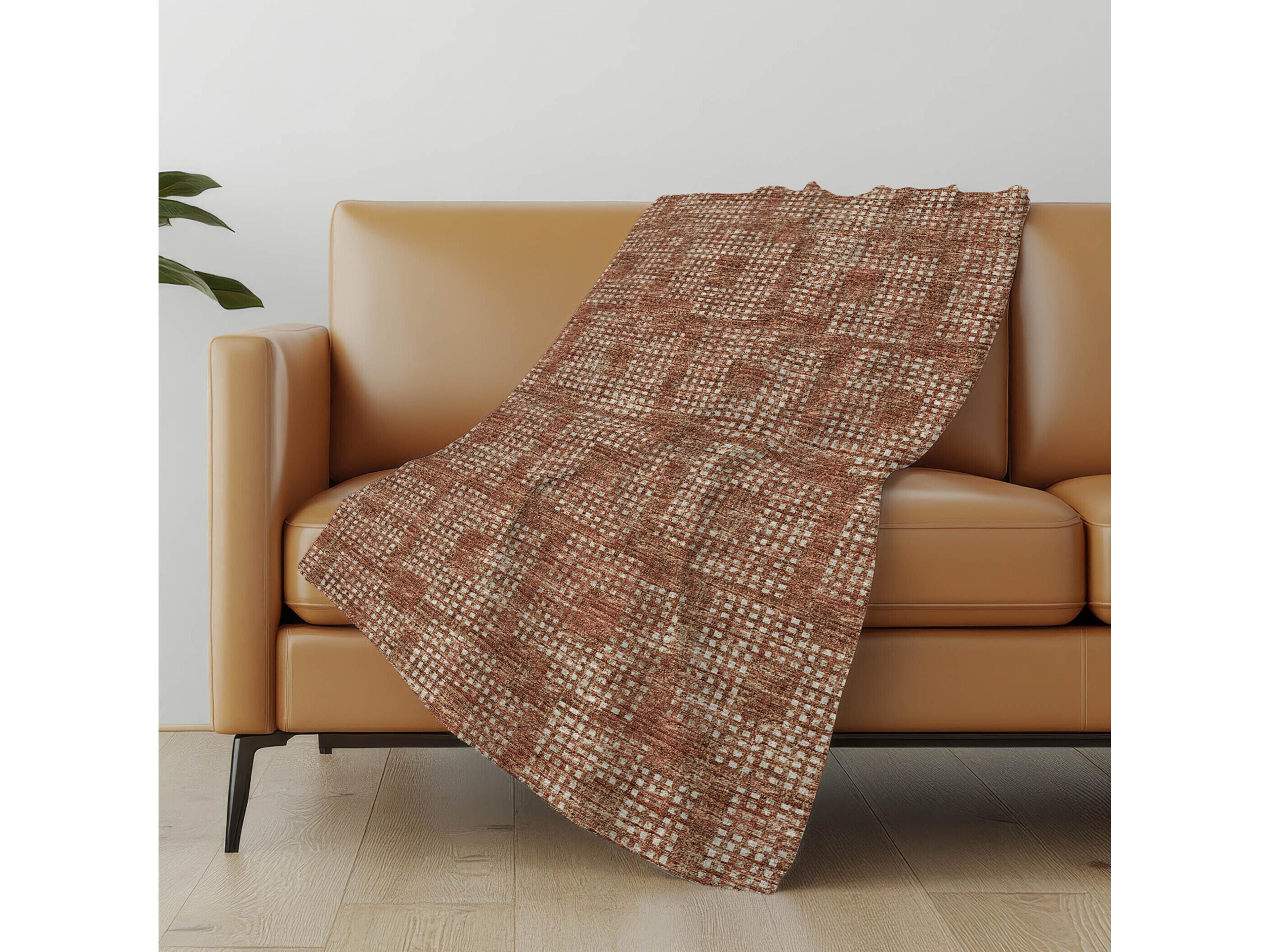 Dalyn Sherpa Paprika Polyester Throw