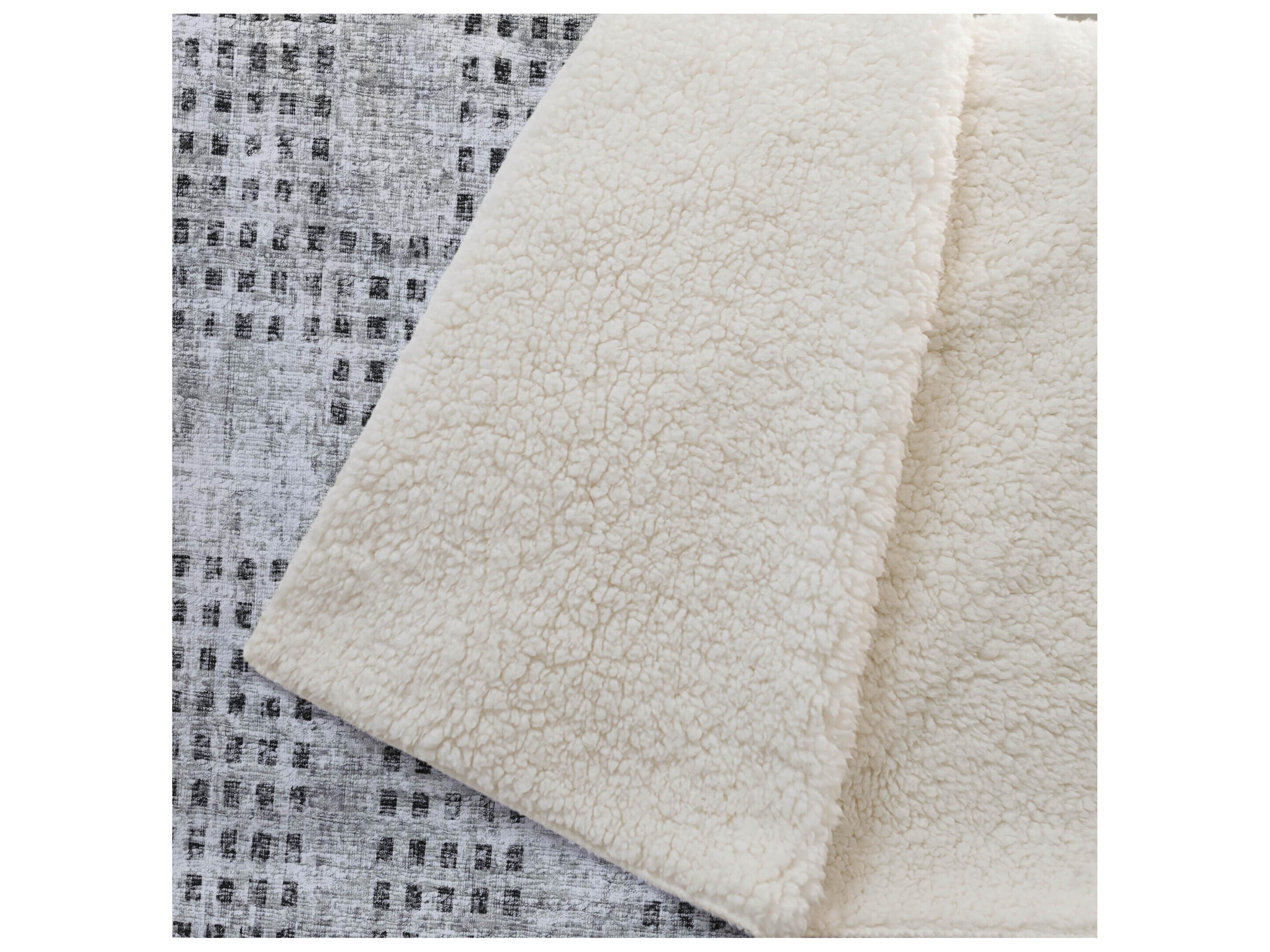 Dalyn Sherpa Gray Polyester Throw