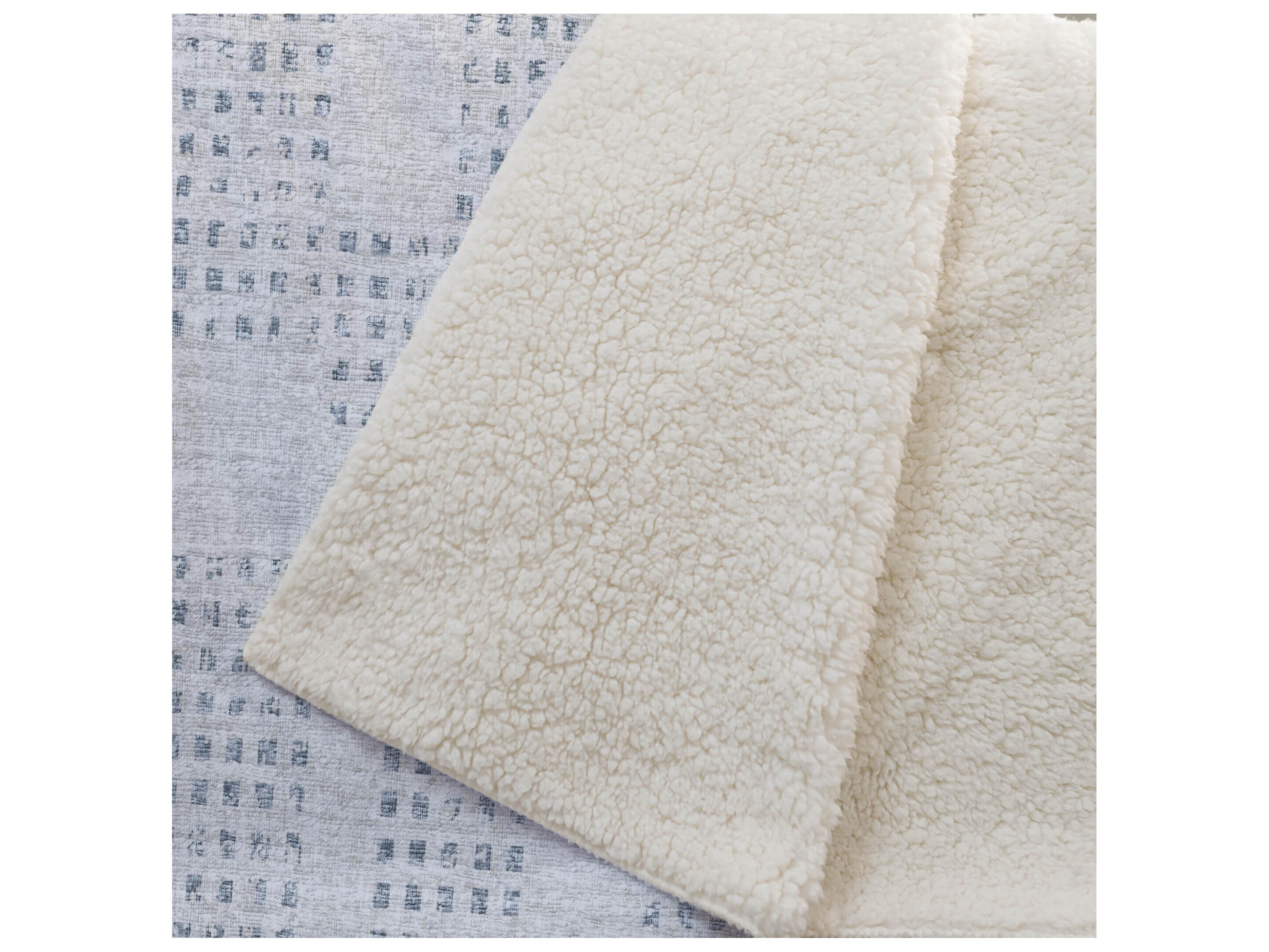 Dalyn Sherpa Gray Polyester Throw