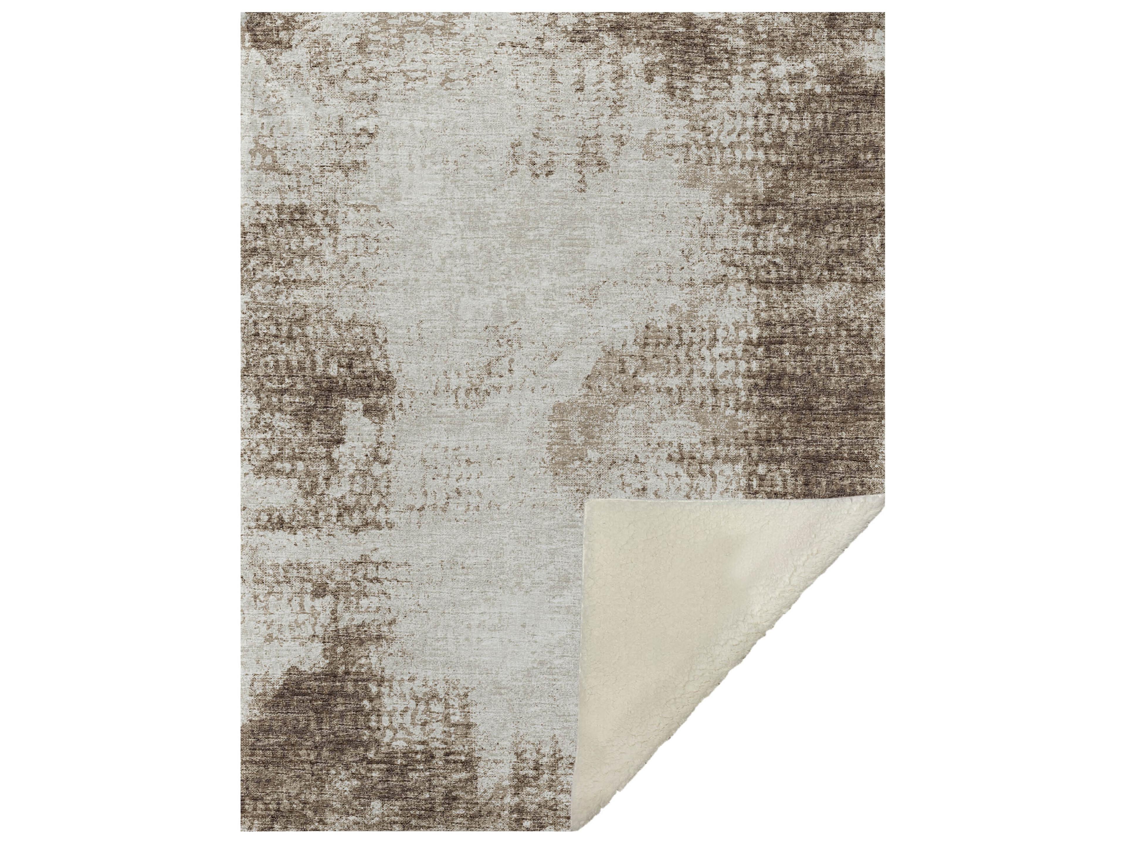 Sherpa Chocolate  Polyester Throw