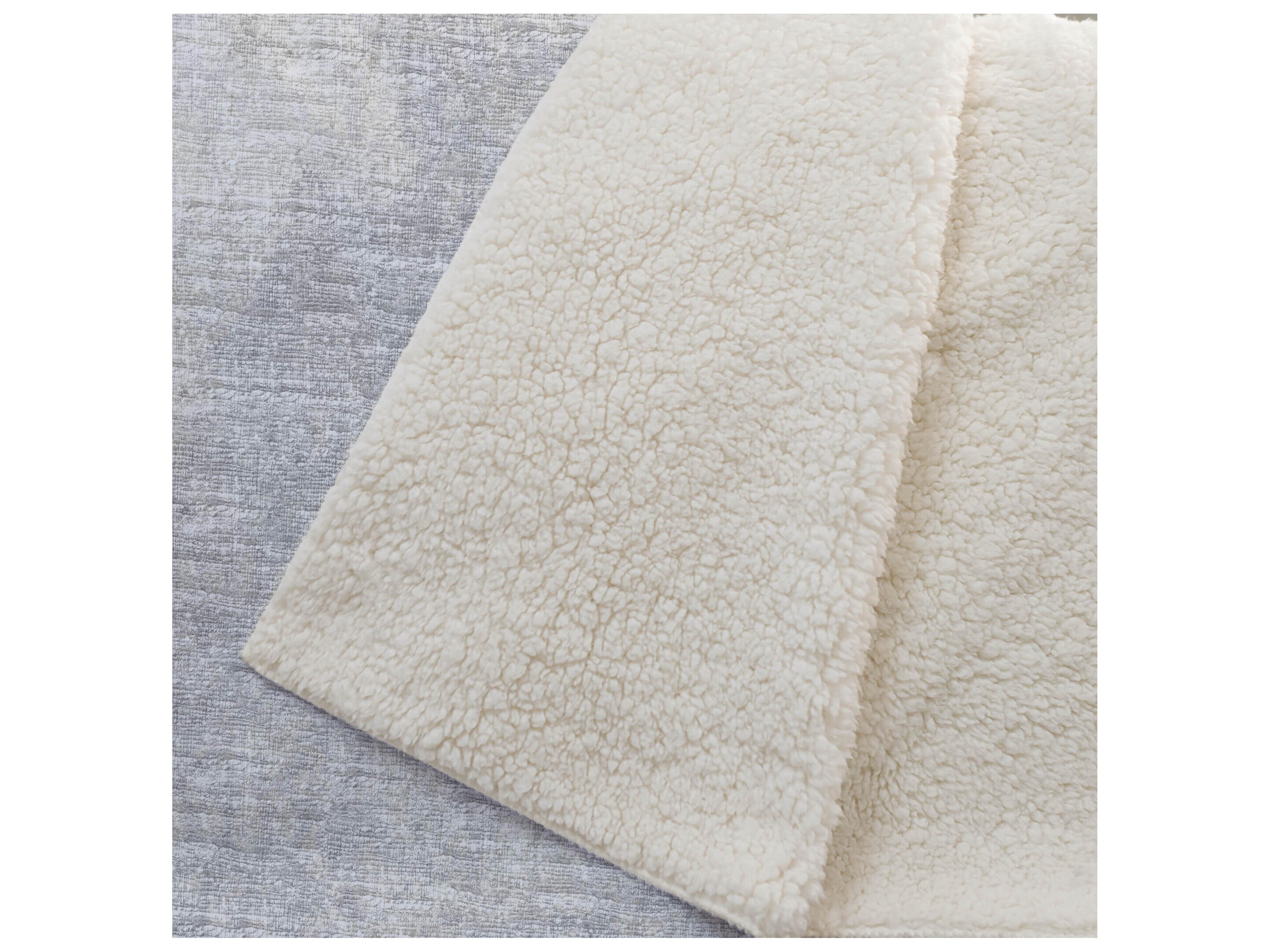 Dalyn Sherpa Ivory  Polyester Throw