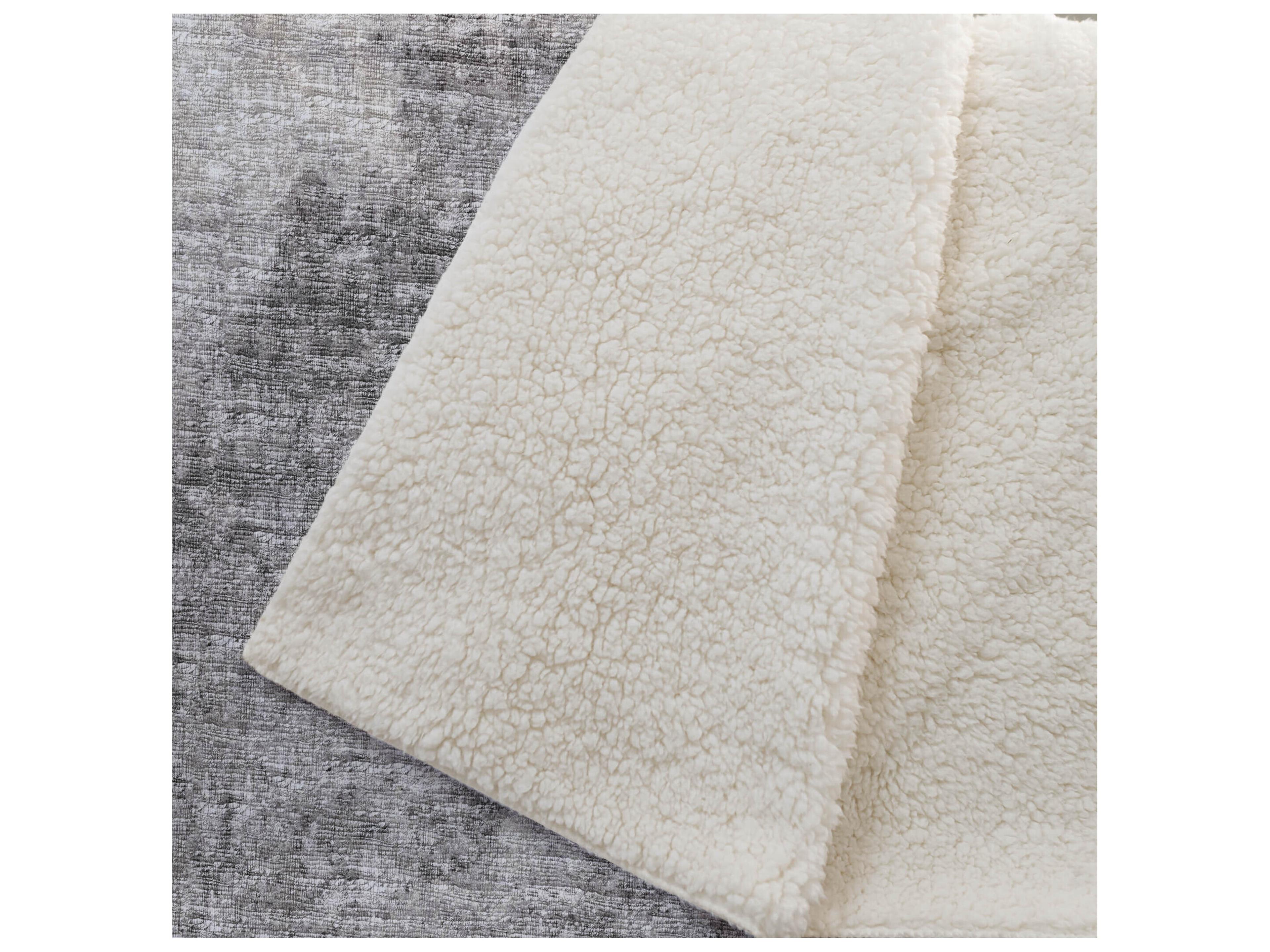 Dalyn Sherpa Taupe Polyester Throw