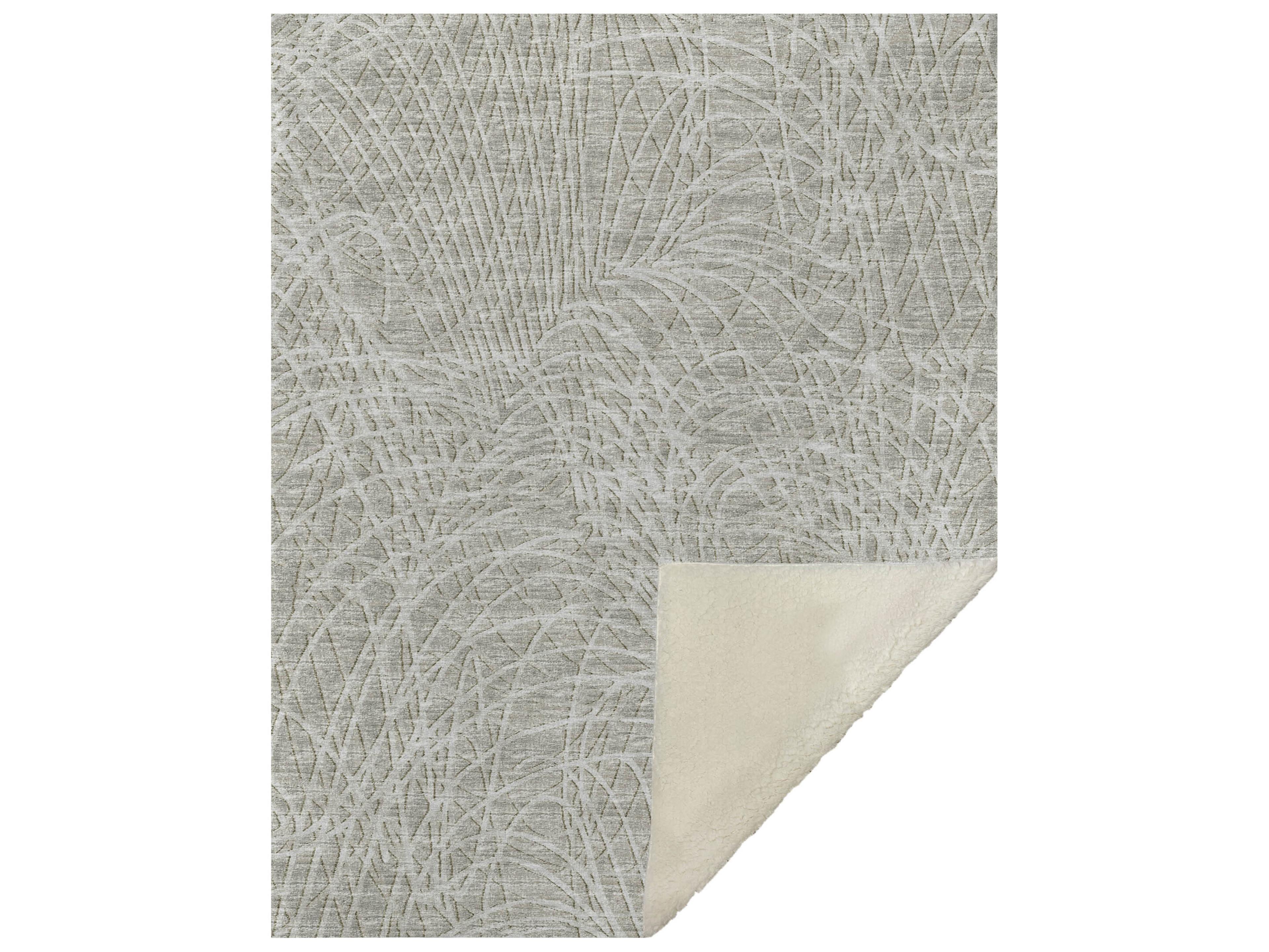 Sherpa Taupe Polyester Throw