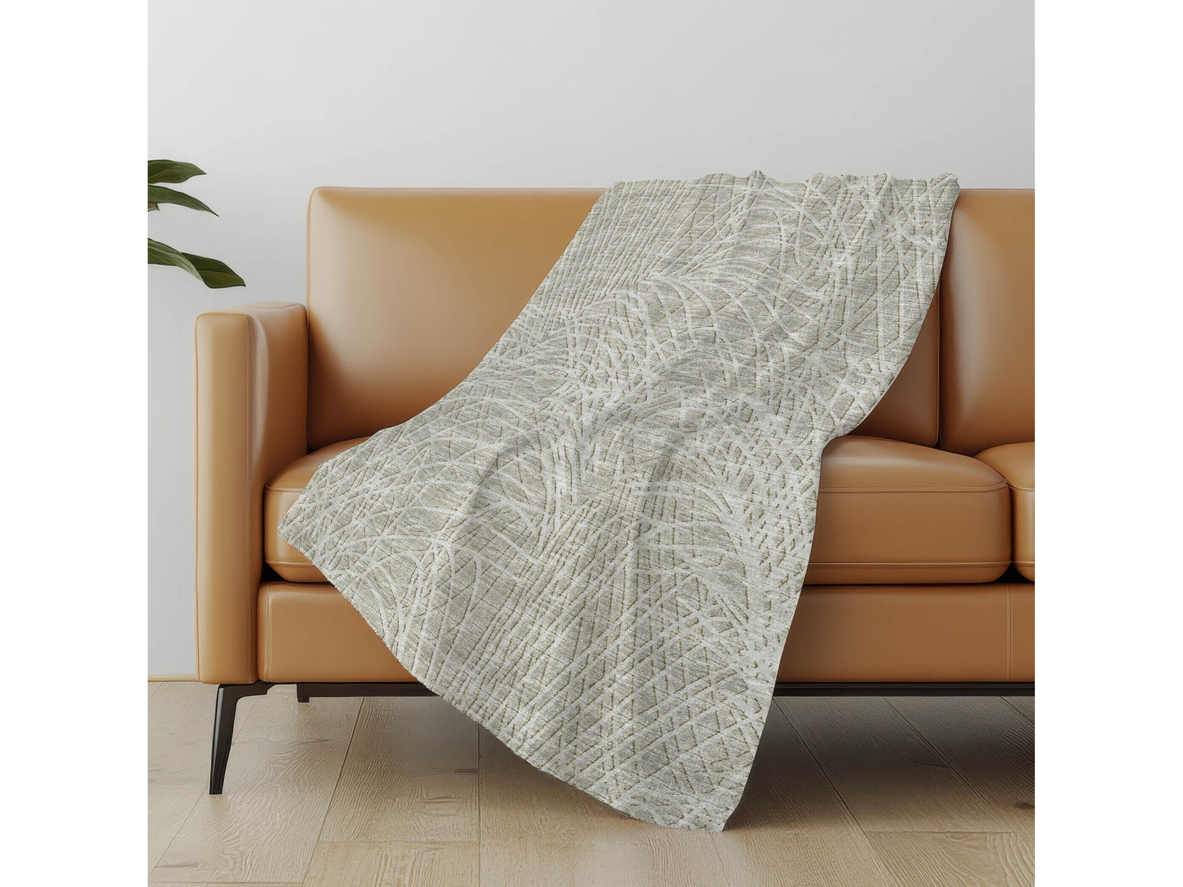 Dalyn Sherpa Taupe Polyester Throw