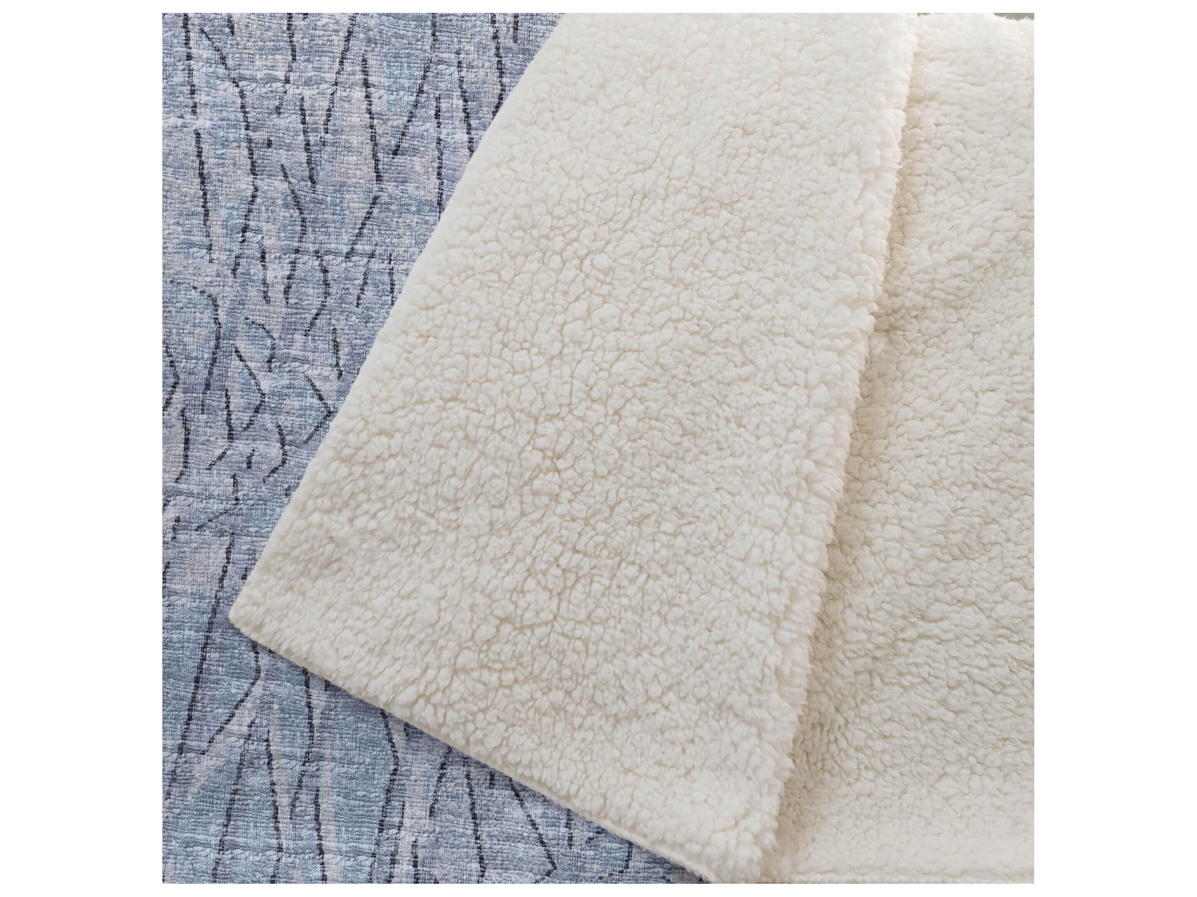 Dalyn Sherpa Blue Polyester Throw