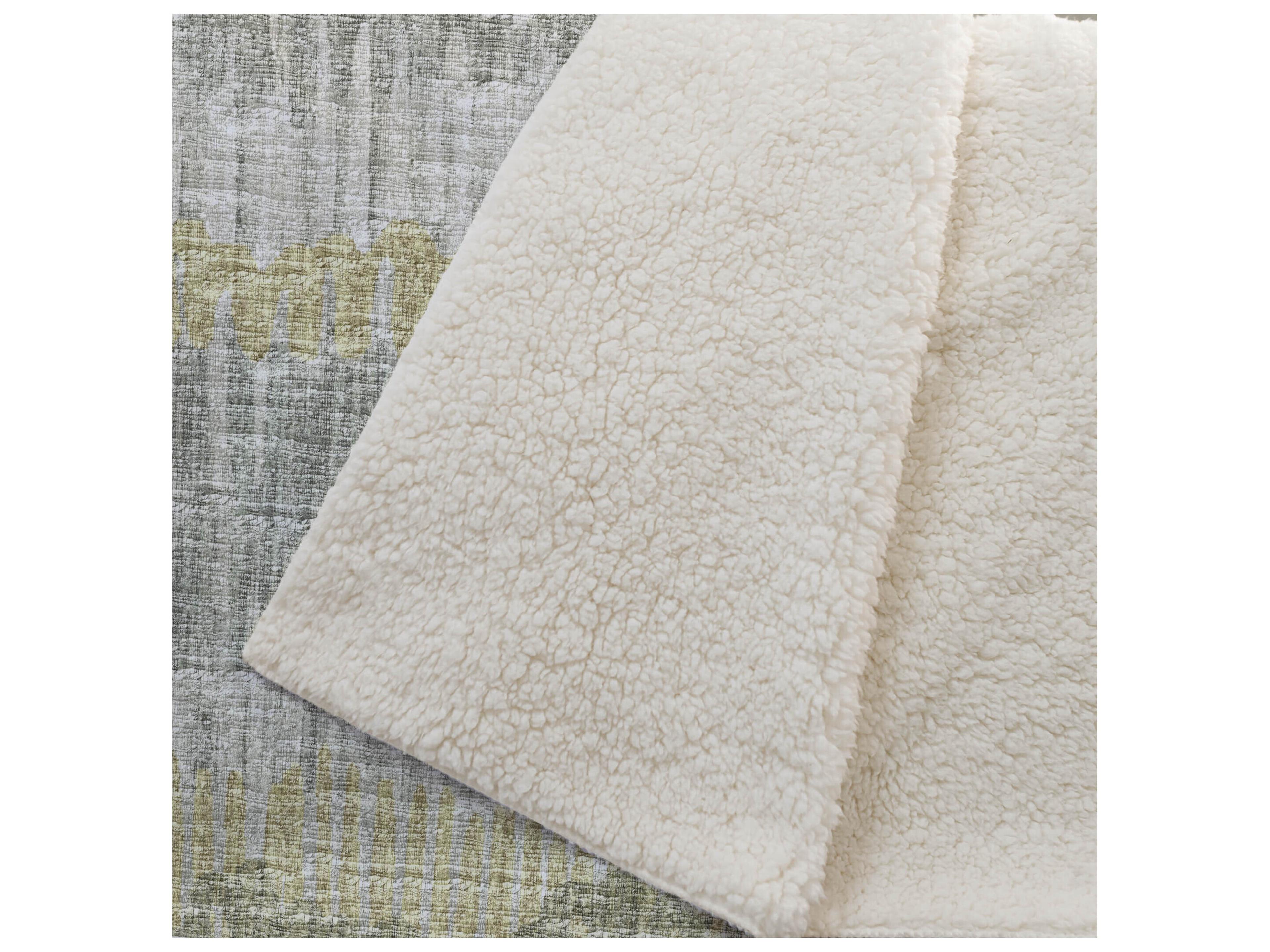 Dalyn Sherpa Taupe Polyester Throw