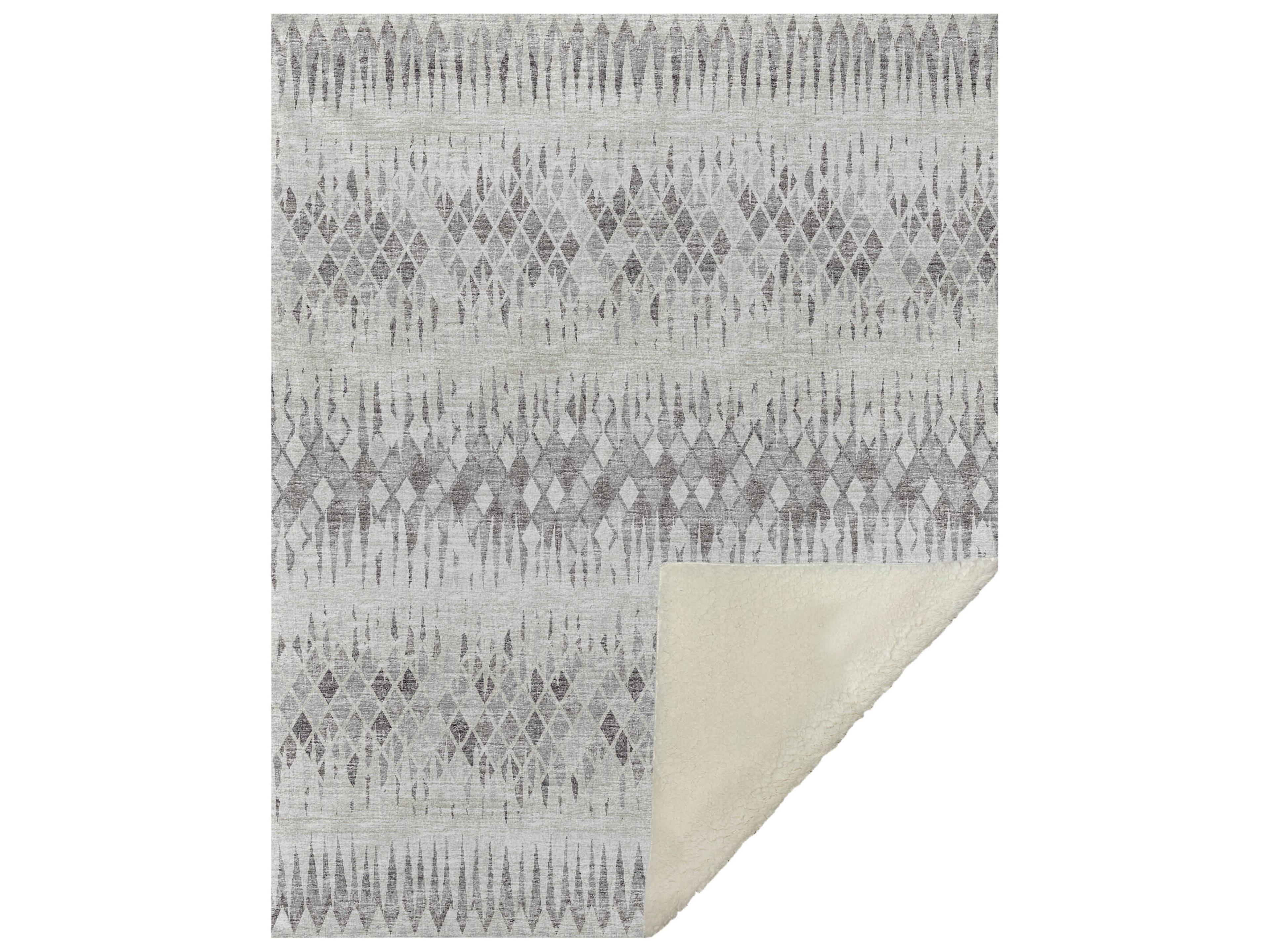 Sherpa Ivory Polyester Throw